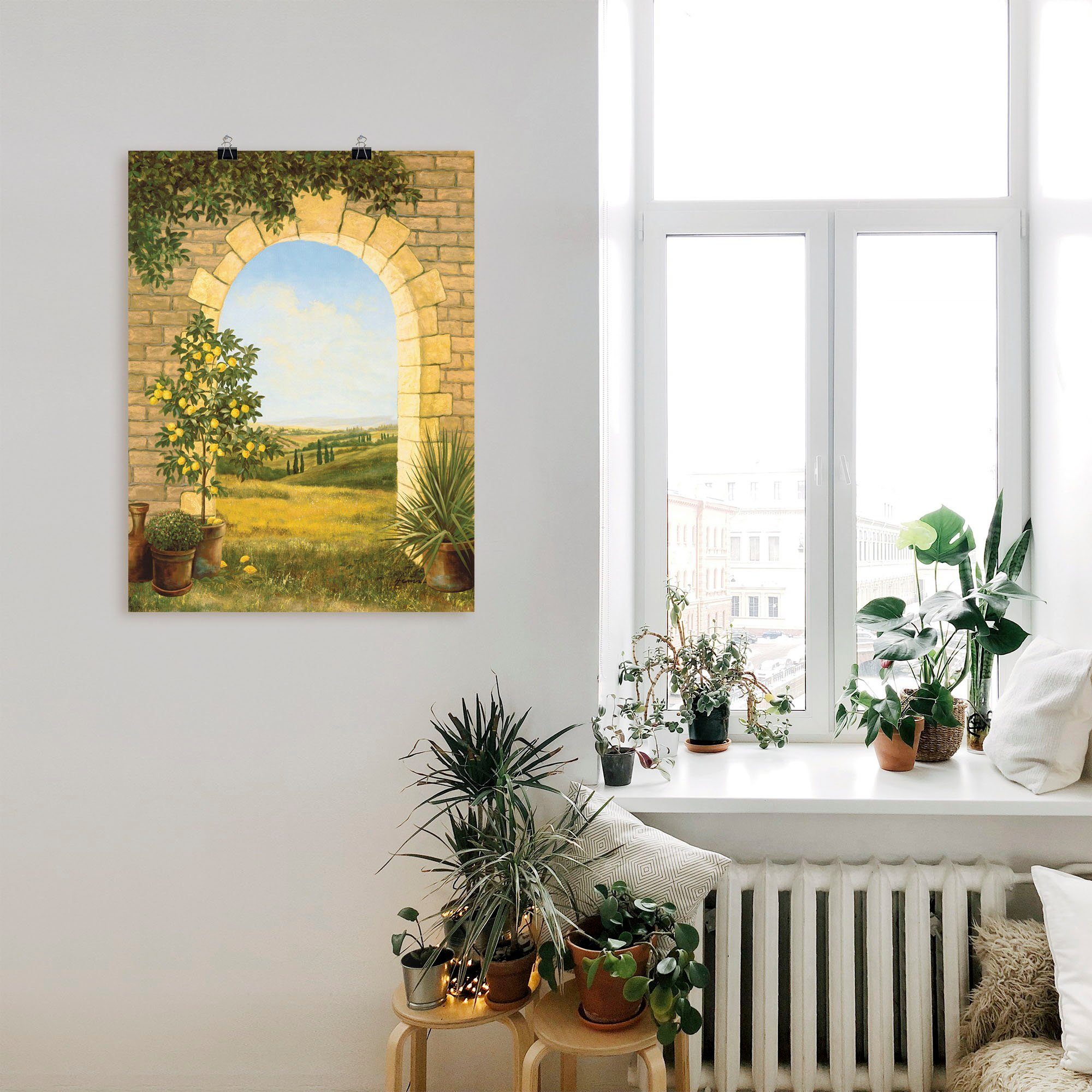 Artland Artprint Citroenboompje voor de boog II als artprint van aluminium, artprint voor buiten, artprint op linnen, poster in verschillende maten. maten