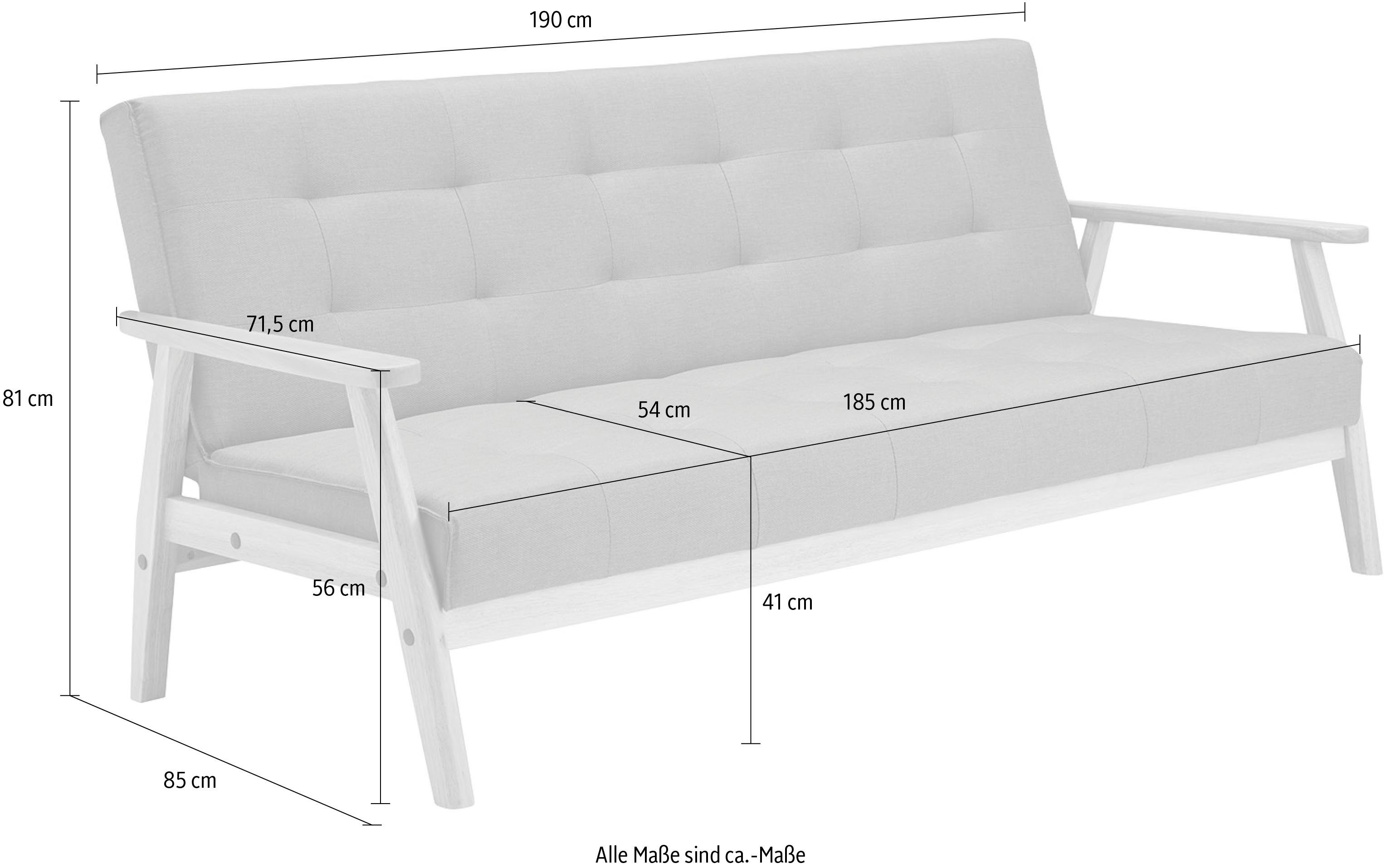 SalesFever Slaapbank Skagen, Sofa, 3-Sitzer Met 60° relax- en slaapfunctie