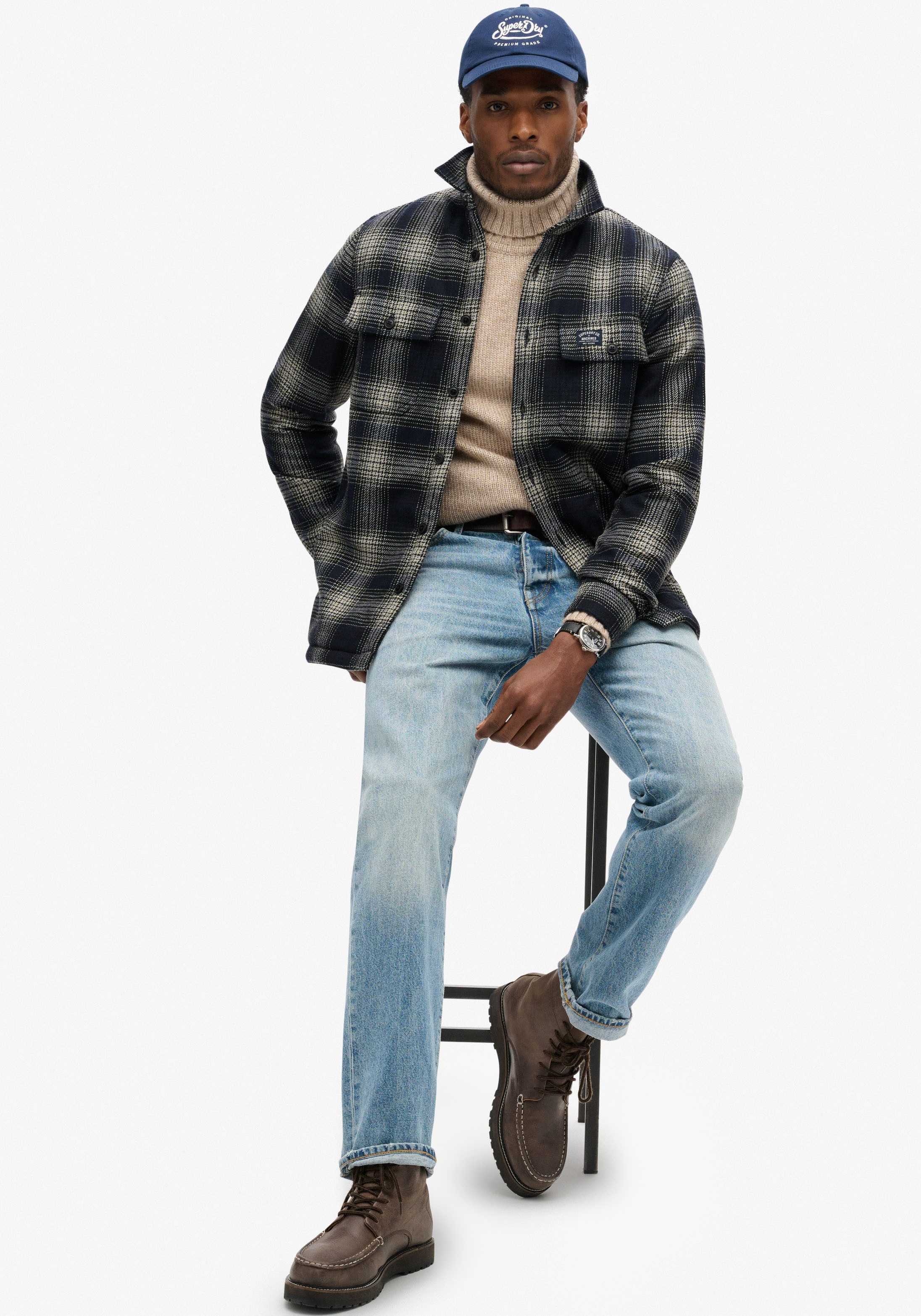 Superdry Overhemd met lange mouwen Wool Miller Overshirt