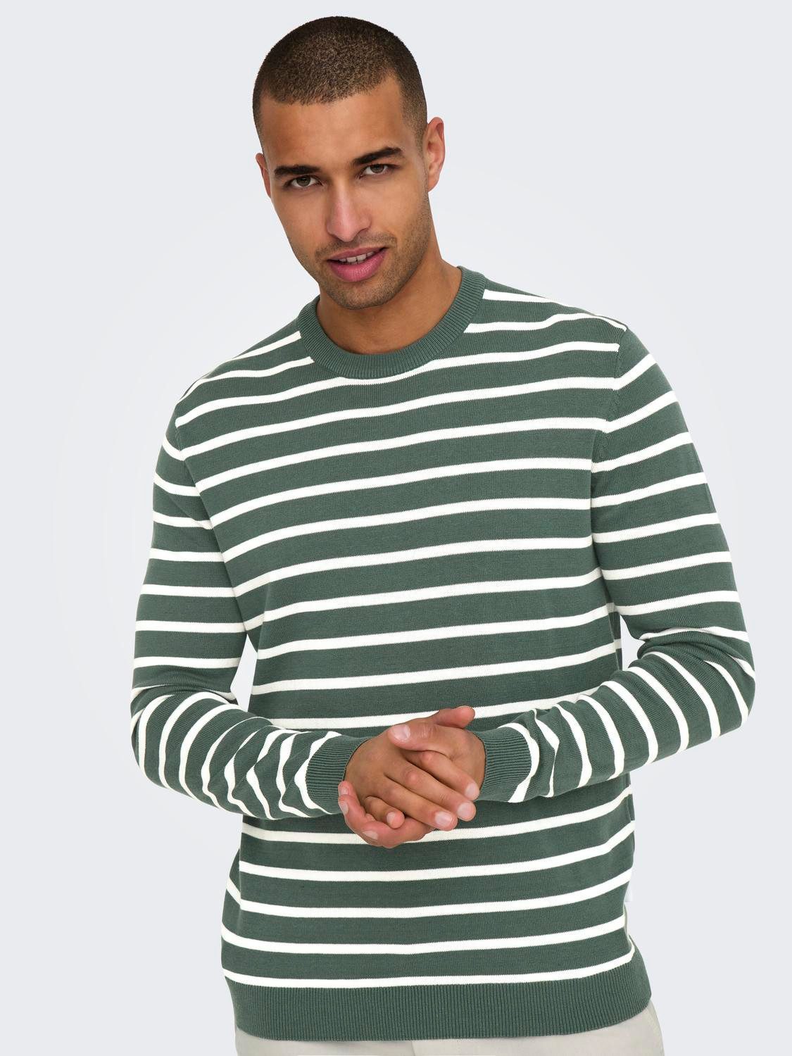 ONLY & SONS Trui met ronde hals ONSALEX 12 SOLID CREW NECK KNIT