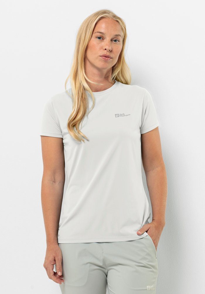 Jack Wolfskin Prelight Trail T-Shirt Women Functioneel shirt Dames S wit stark white