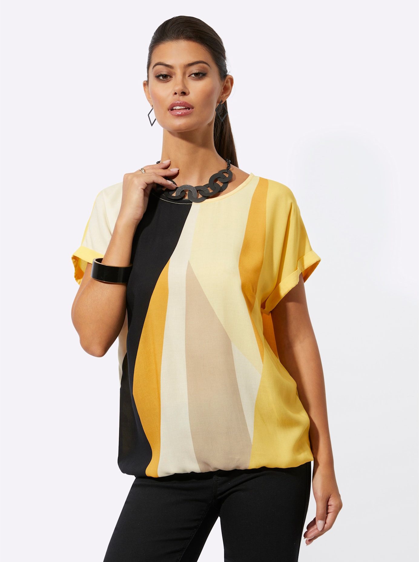 Creation L Blouse met korte mouwen