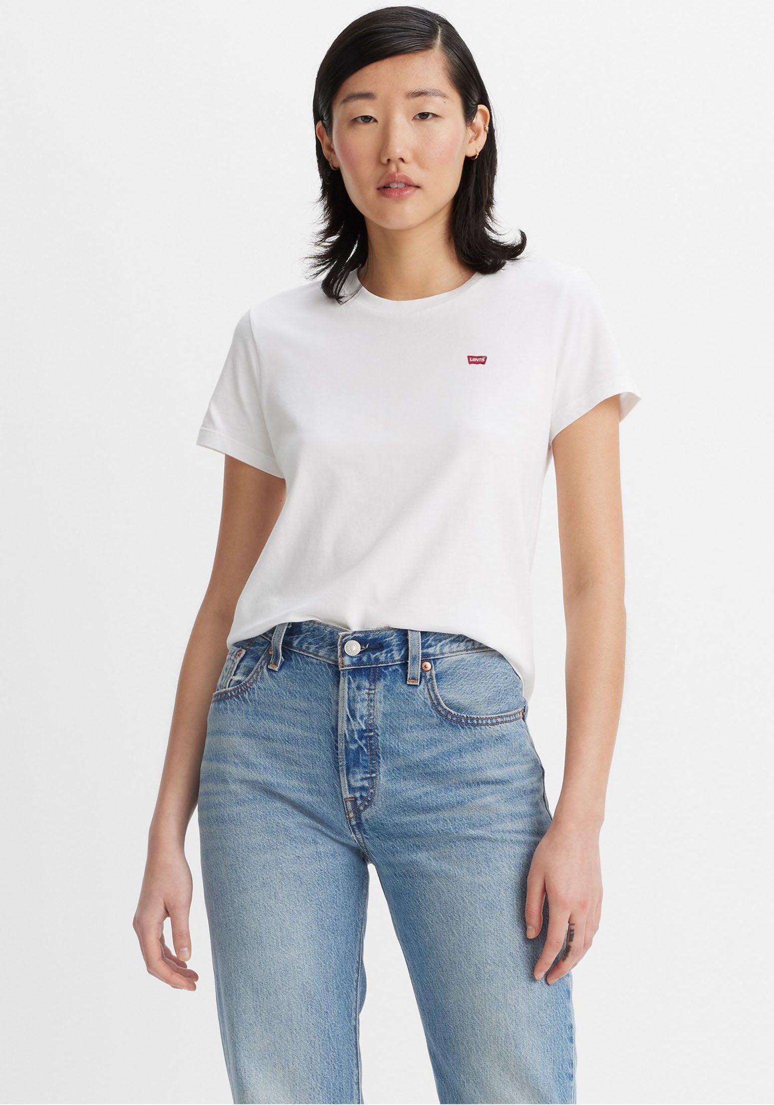 Levi's® T-shirt Mini-Logo met klein logoborduursel op borsthoogte (2-delig, Set van 2)