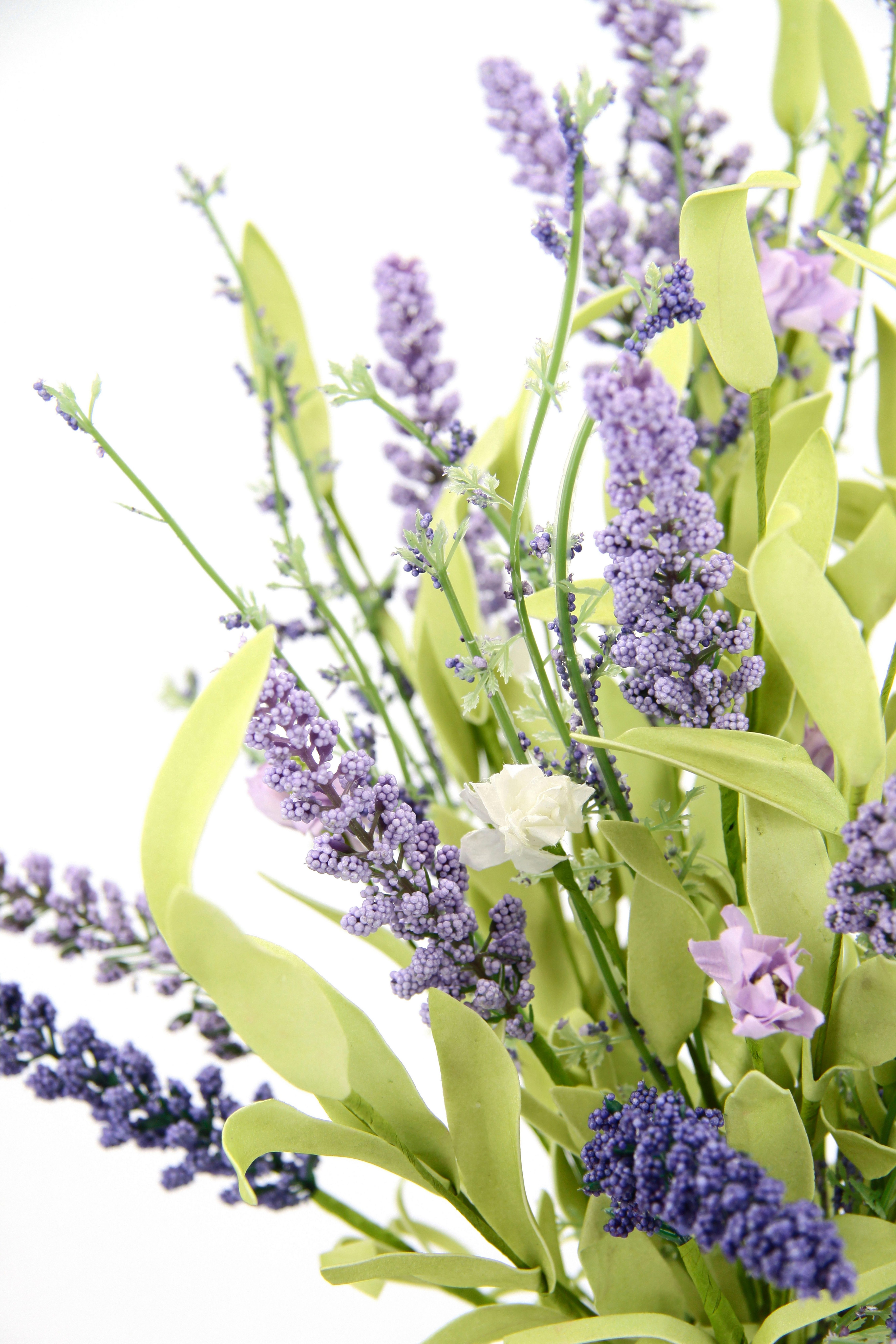 I.GE.A. Kunstbloem Lavendel Busch Kunstmatige bloemen, lavendelstruik, kunstmatige lavendelboeket (1 stuk)