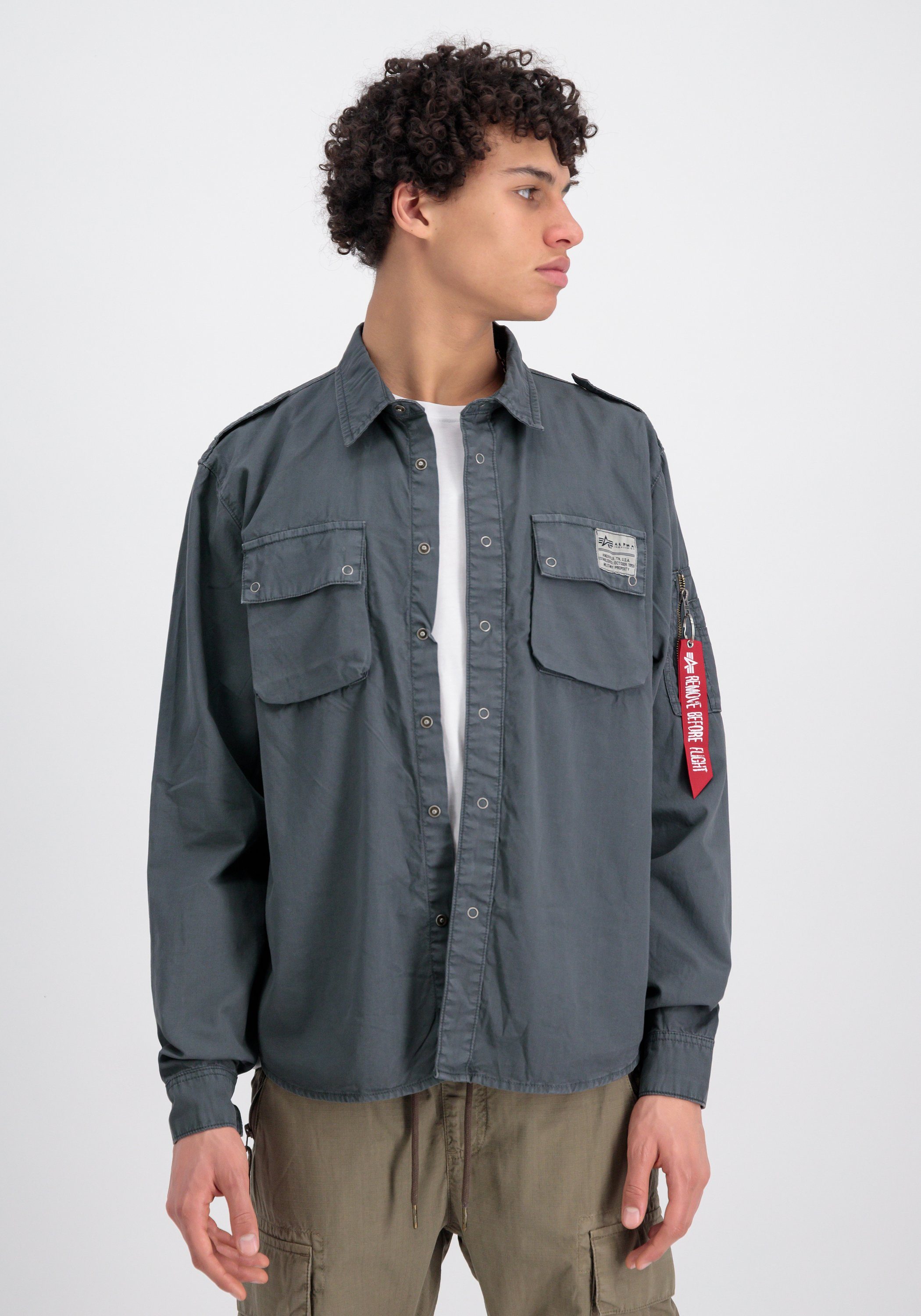 Alpha Industries Oversized shirt Men Shirts Urban Military Shirt