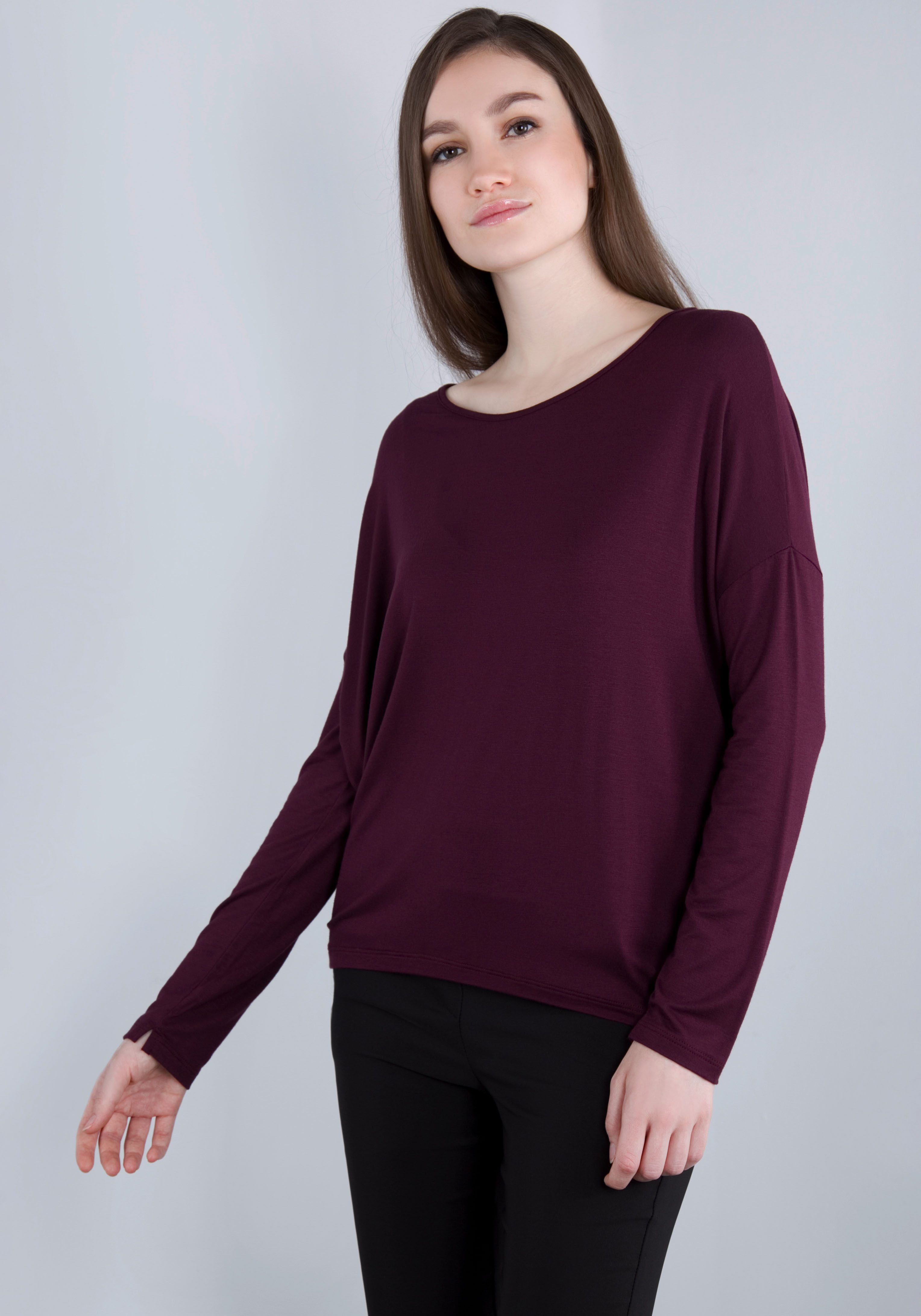 IMPERIAL Shirt met lange mouwen in casual "o-shape" vorm
