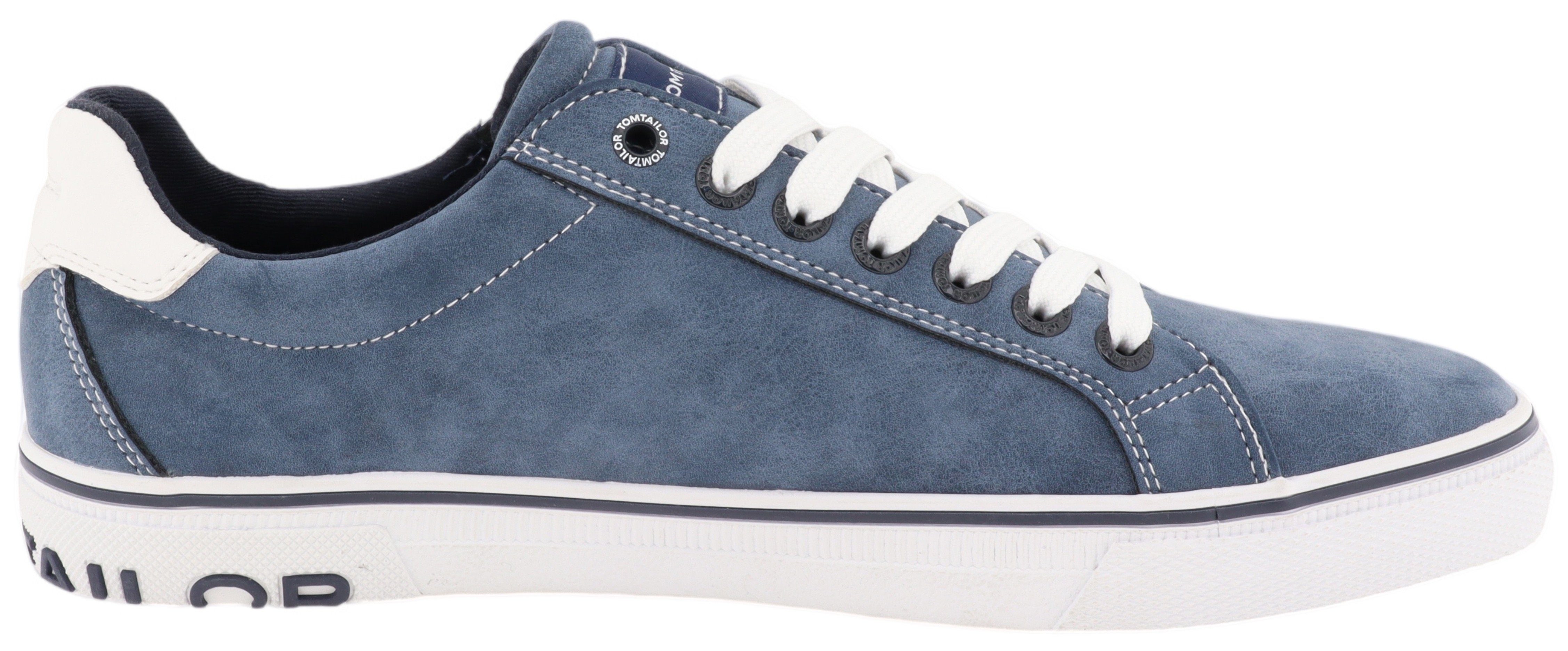 Tom Tailor Sneakers met contrastafwerking, vrijetijdsschoen, lage schoen, veterschoen