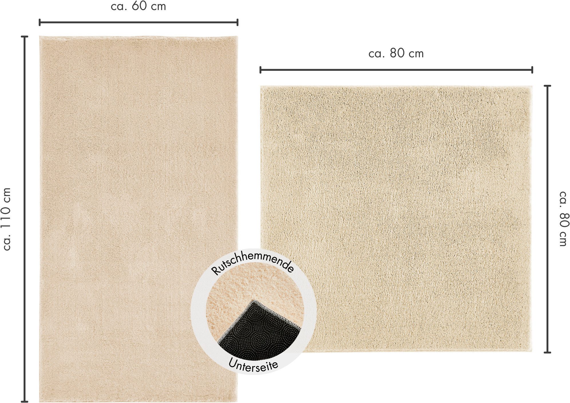 Andiamo Badmat Arezzo Effen kleuren, ook in rond en als 2-pack verkrijgbaar