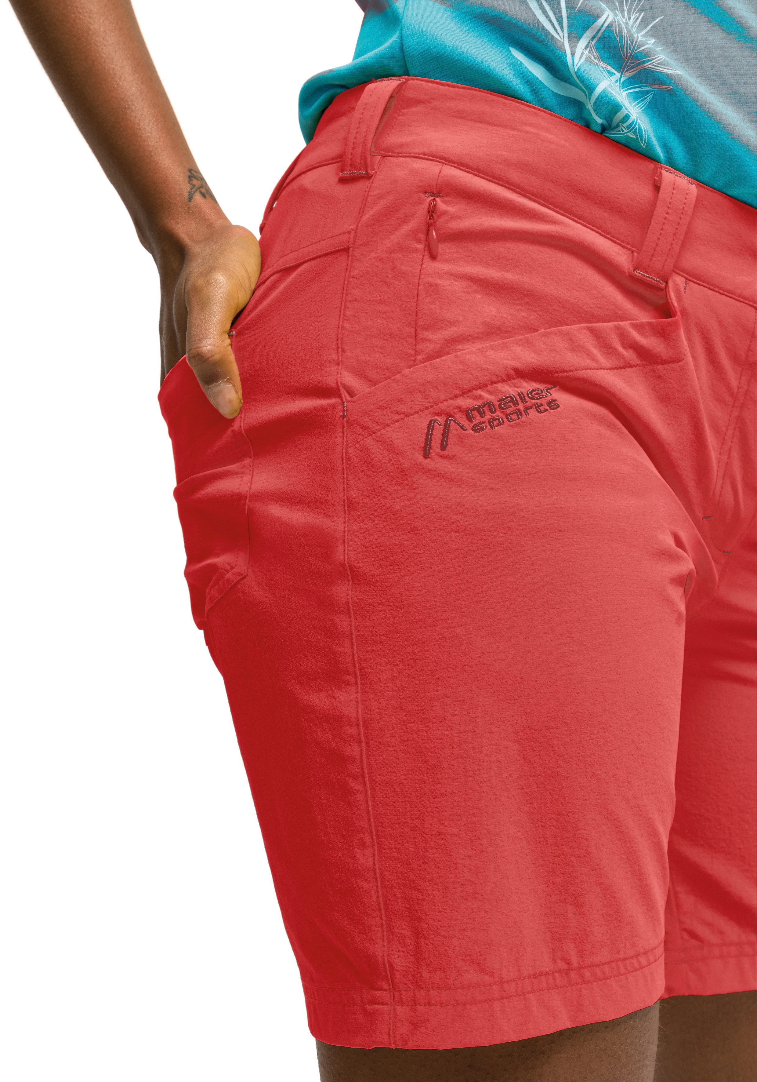 Maier Sports Functionele short Lulaka Shorts Dames shorts, korte wandelbroek, outdoorbroek met 4 zakken, regular fit