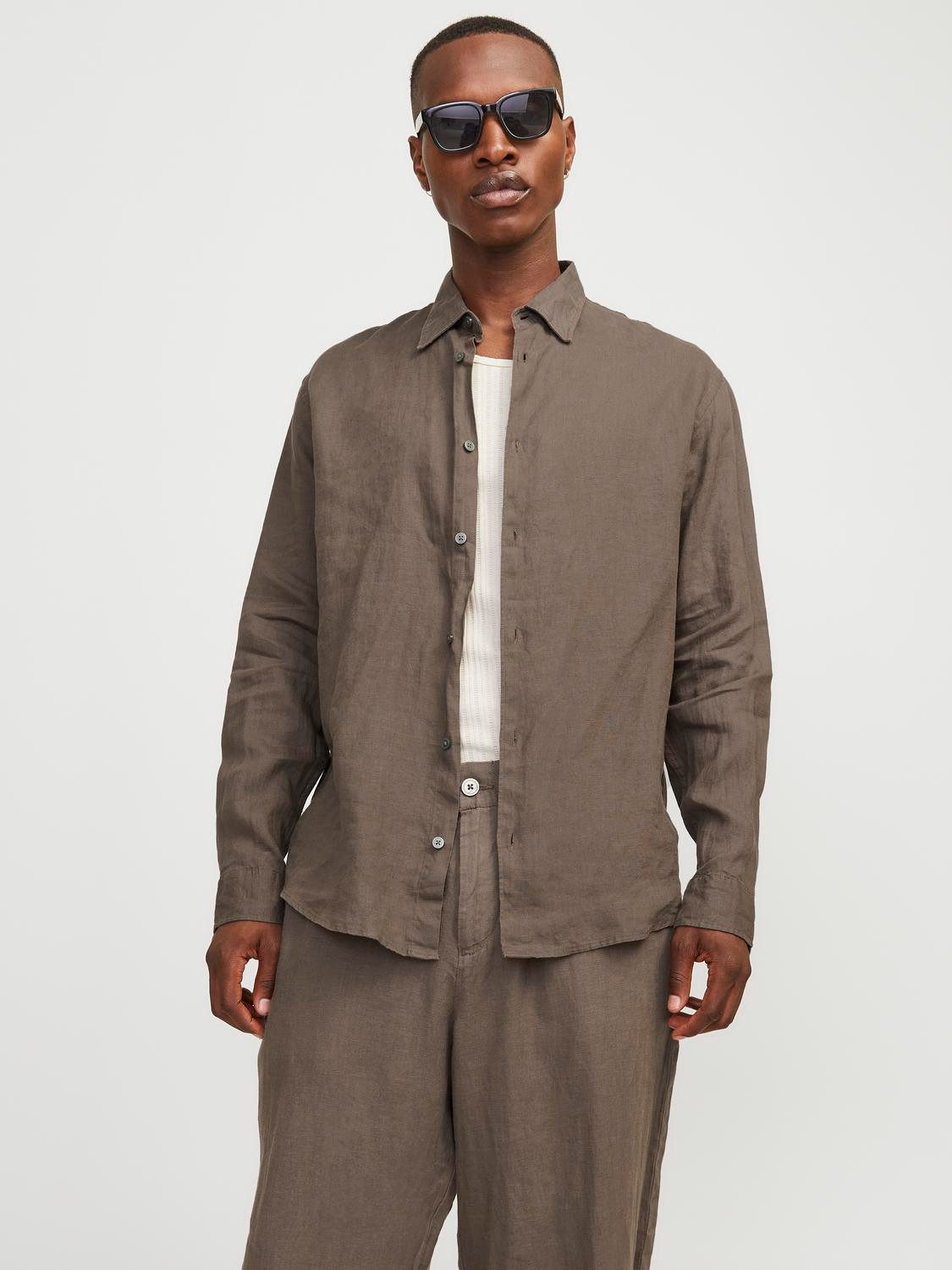 Jack & Jones Overhemd met lange mouwen JPRCCLAWRENCE LINEN SHIRT L/S SN