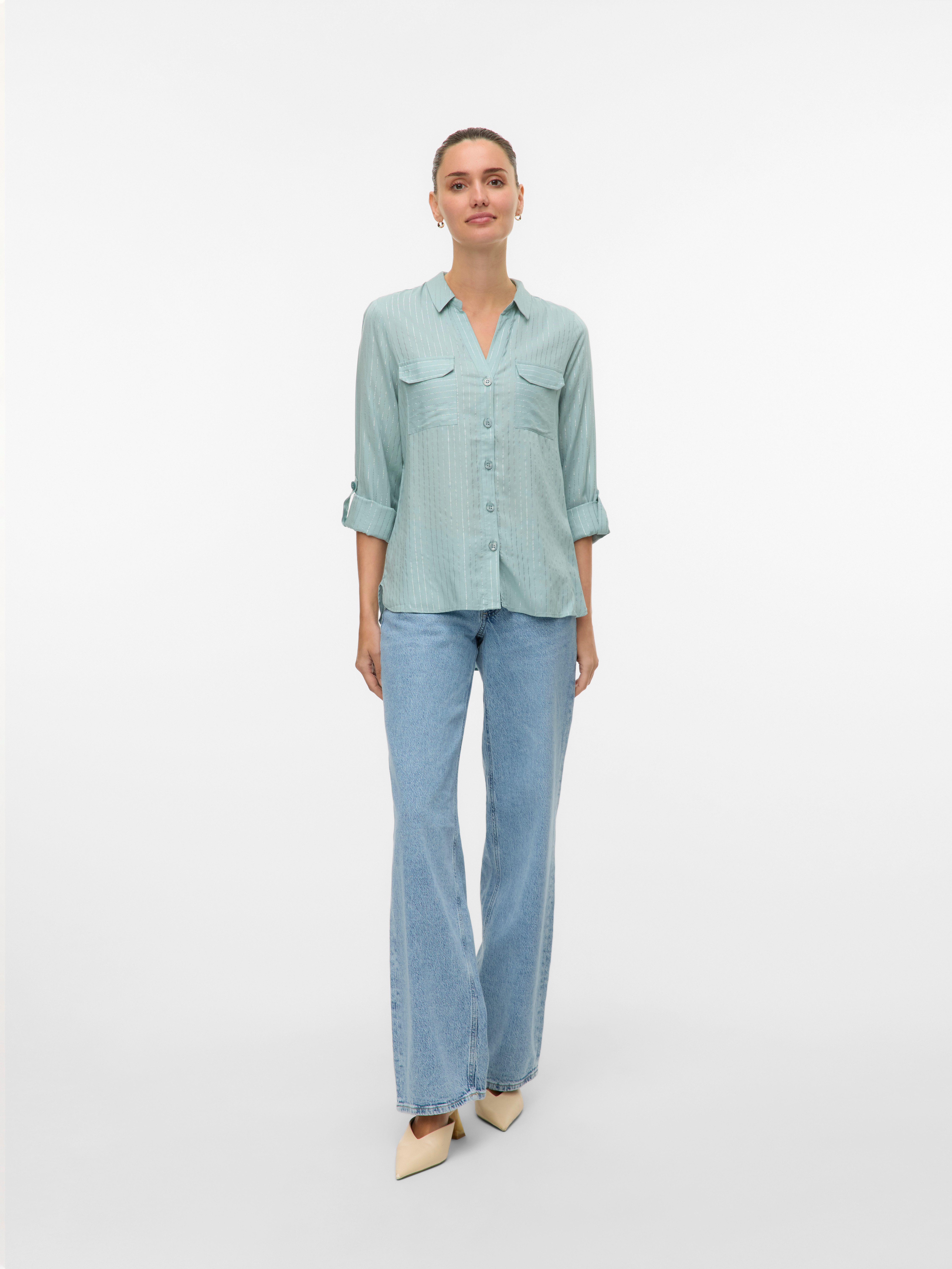 Vero Moda Overhemdblouse VMBUMPY LS GLITTER SHIRT WVN GA NOOS