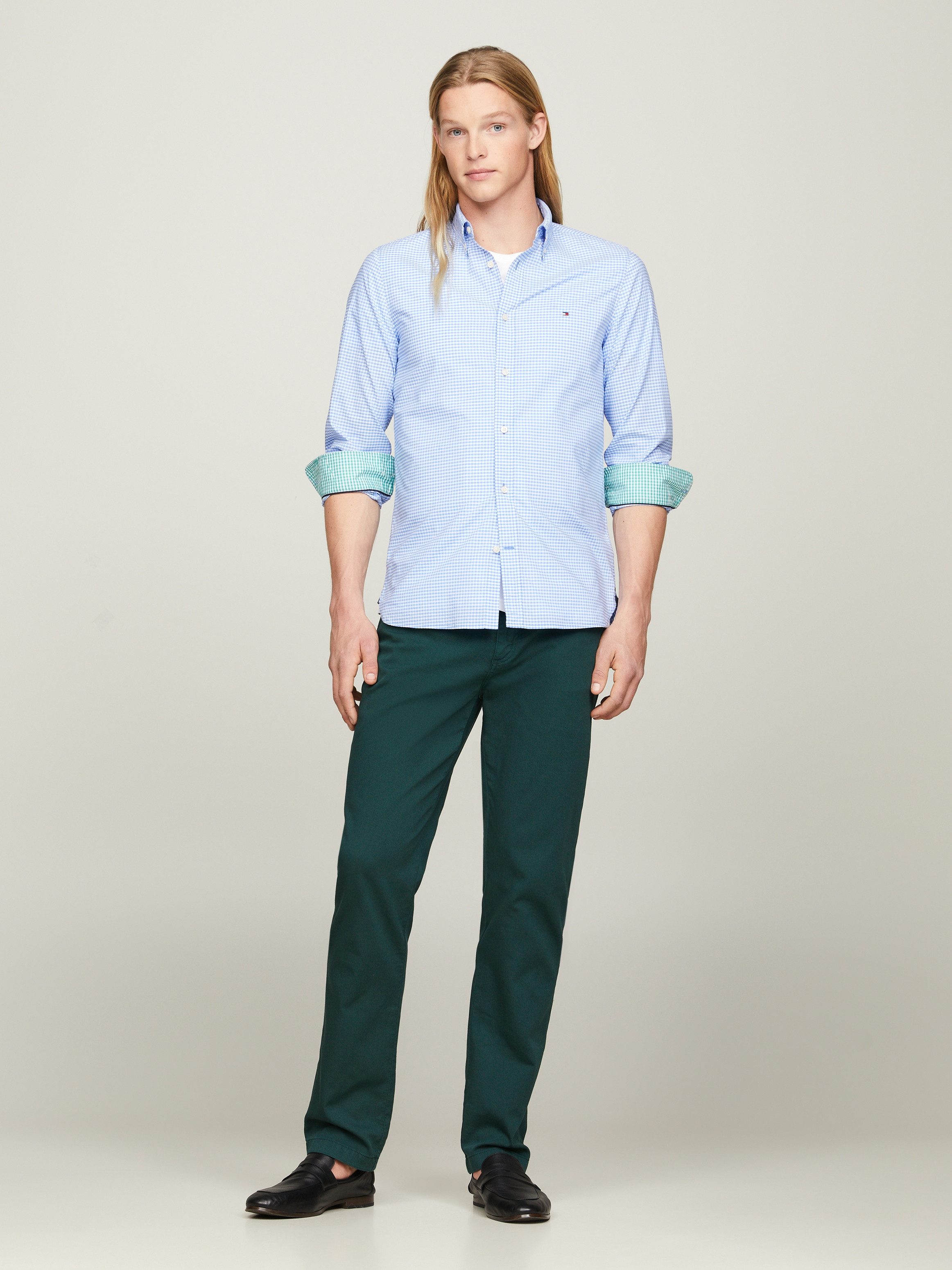 Tommy Hilfiger Geruit overhemd FLEX TEXTURED GINGHAM SF SHIRT