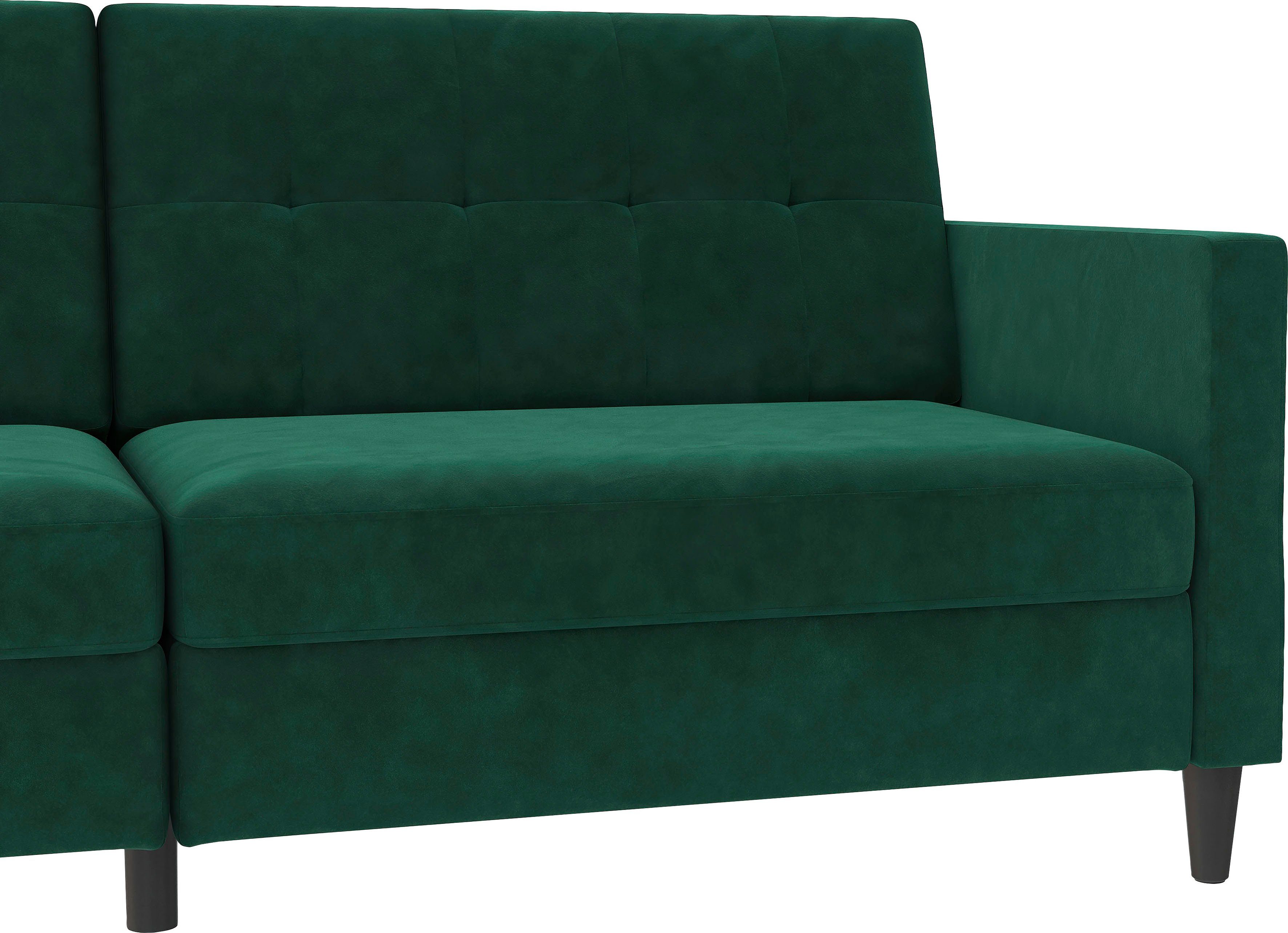 Dorel Home 3-zitsbank Hartford II Slaapfunctie, rugleuning 2-delig, 3-voudig verstelbaar, zithoogte 43 cm
