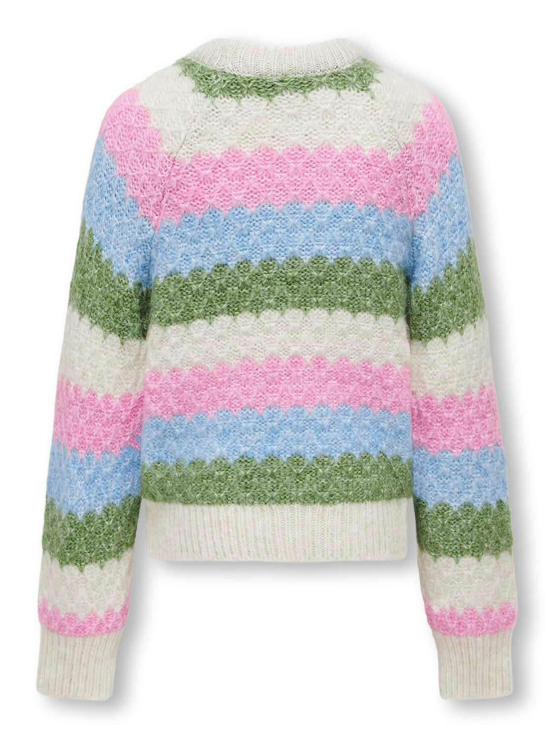 KIDS ONLY Trui met ronde hals KOGCHOLE L S O-NECK STRIPE KNT