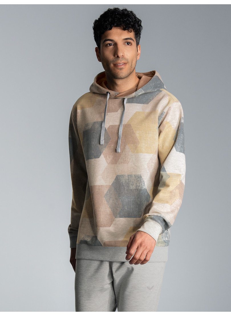 Trigema Sweatshirt TRIGEMA Hoodie met modieus Allover-print