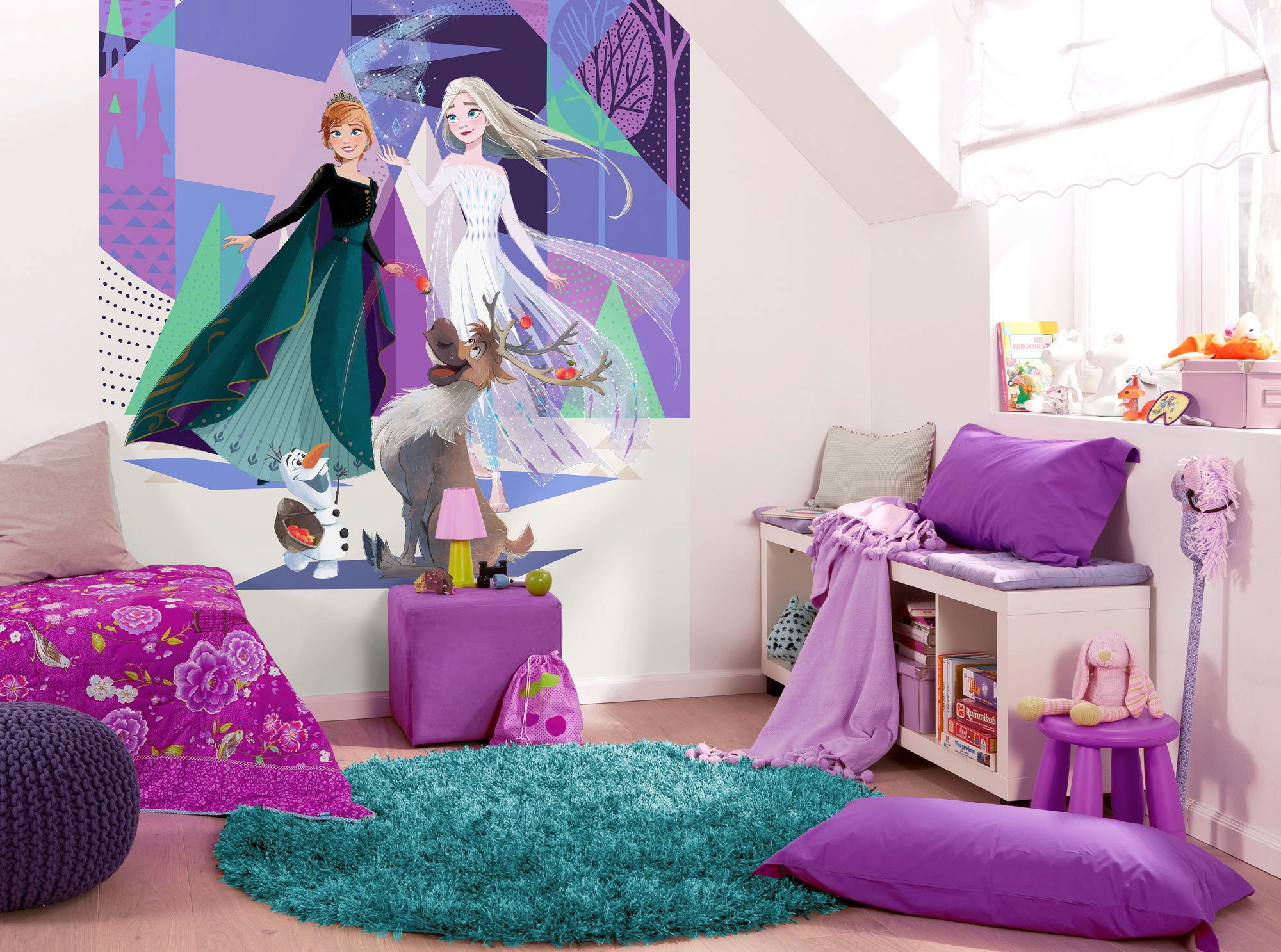 Komar Vliesbehang Digitale print vlies - Frozen Abstract Arendelle - Afmeting 200 x 280 cm