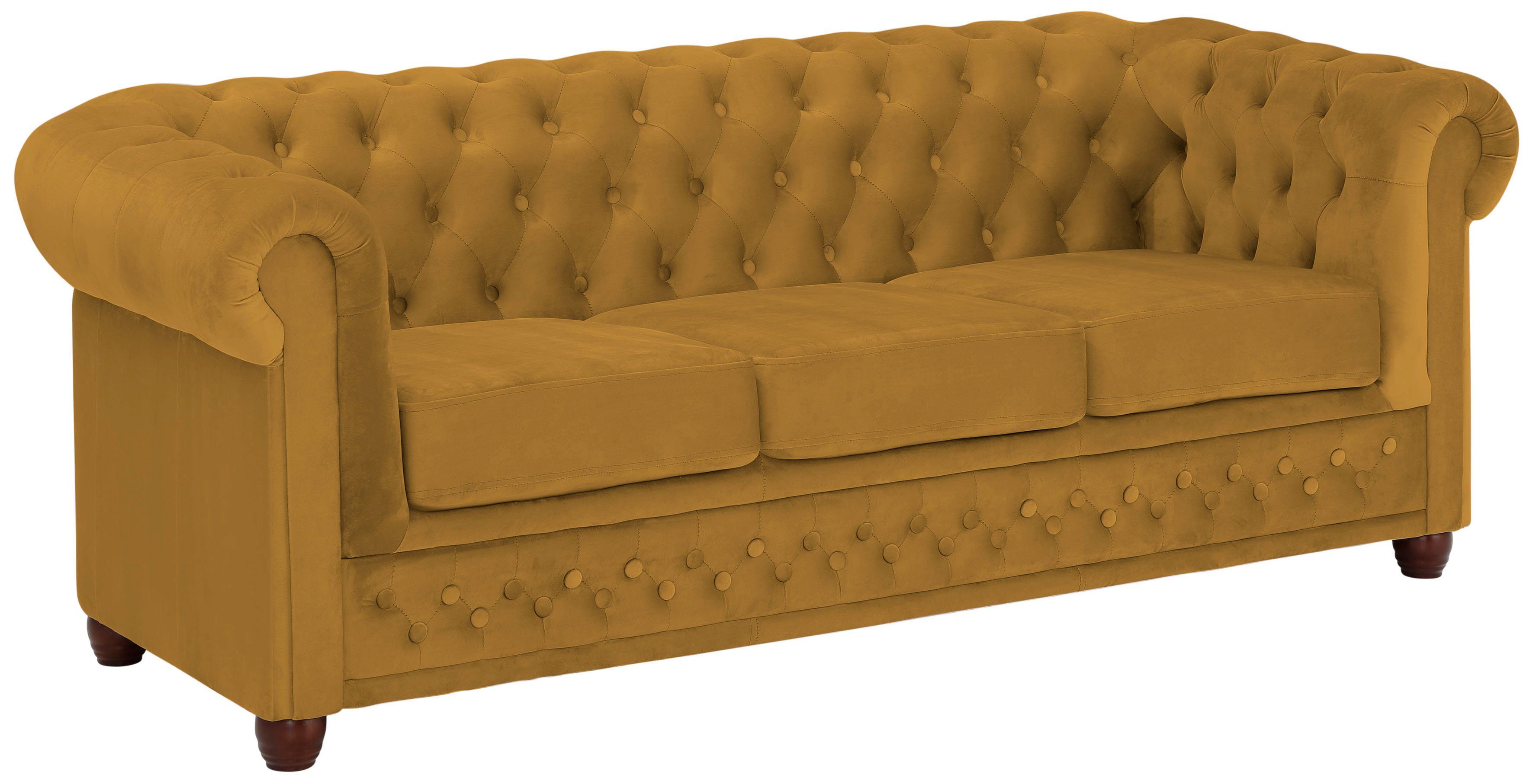 Home affaire Chesterfield-bank New Castle met hoogwaardige capitonnage in chesterfield-design, bxdxh: 203x86x72