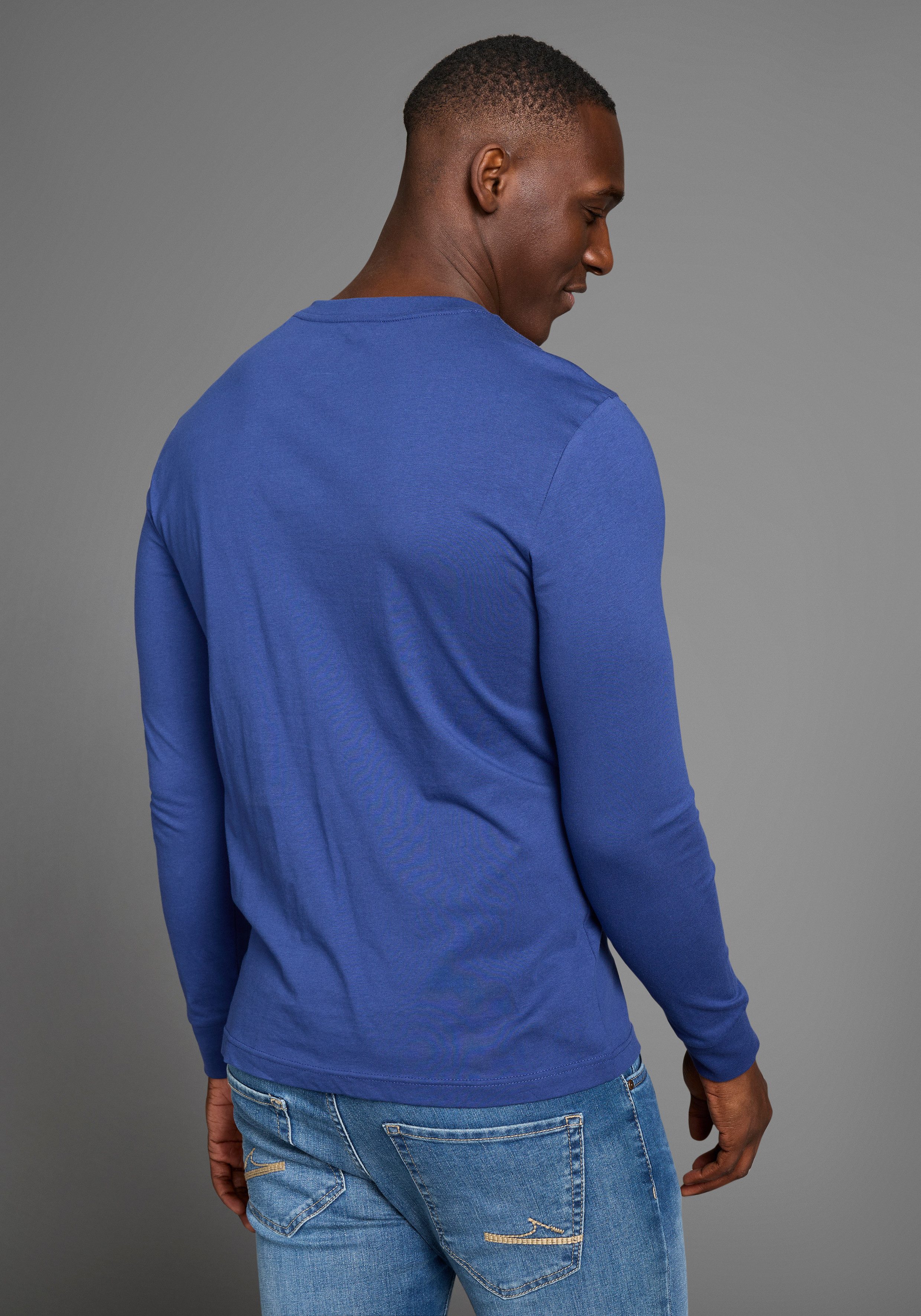 DELMAO Shirt met ronde hals met merklabel