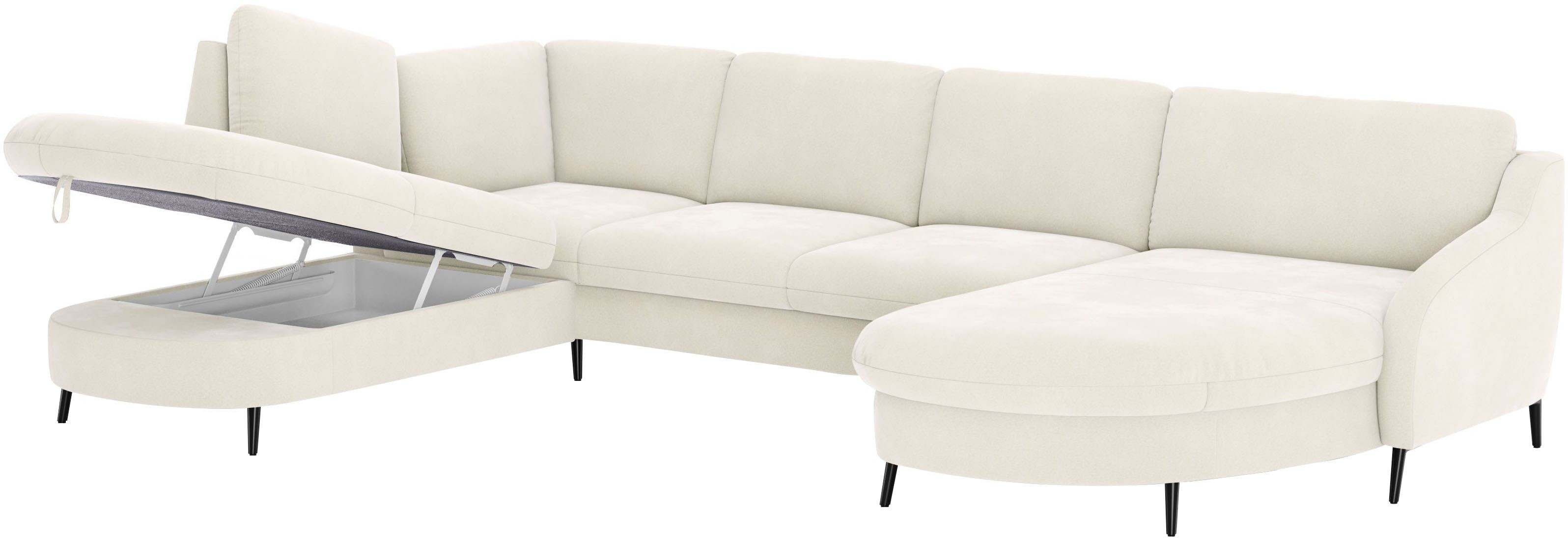 sit&more Zithoek Soul U-model optioneel met bed en bedlade