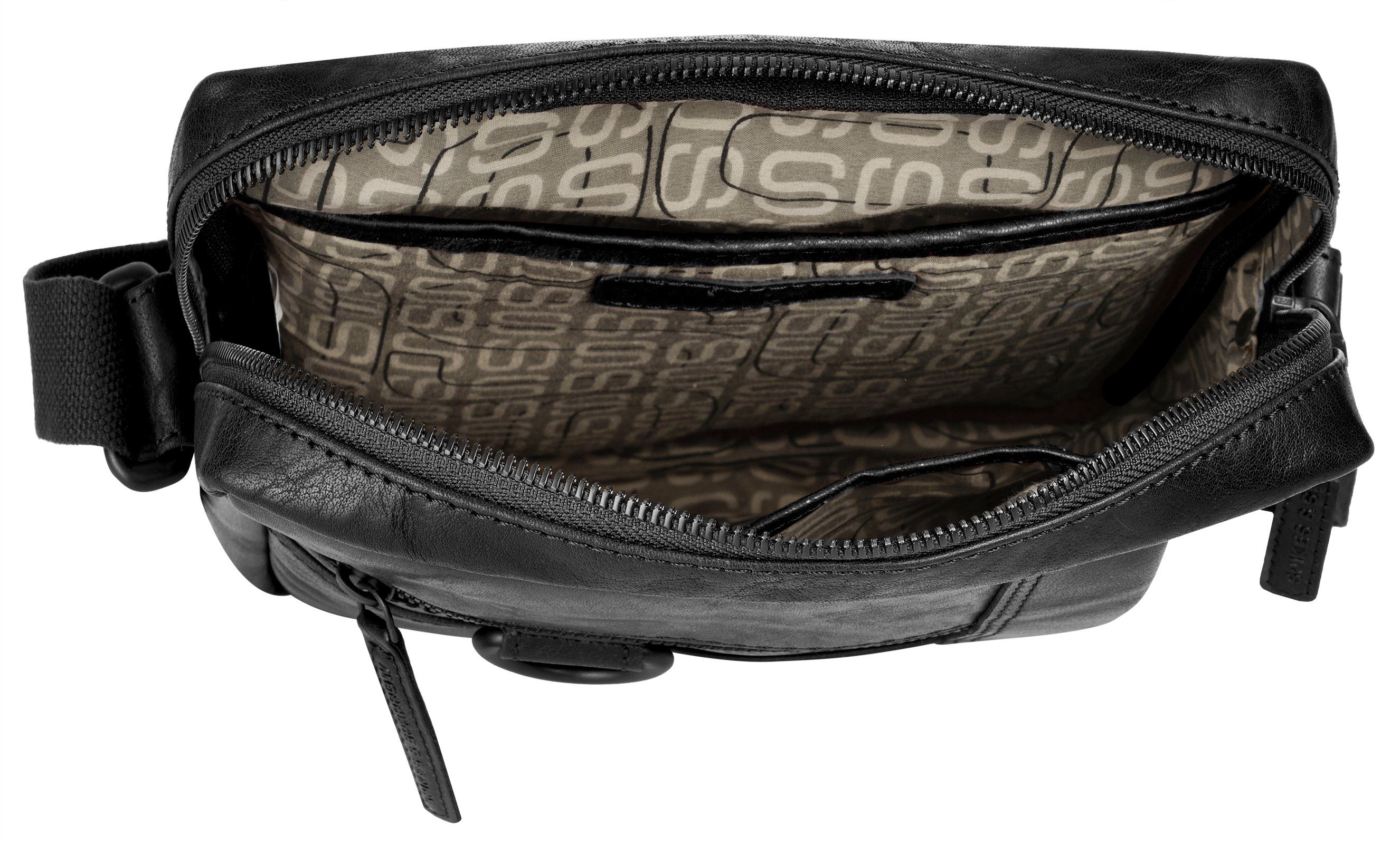 Spikes & Sparrow Schoudertas echt leder