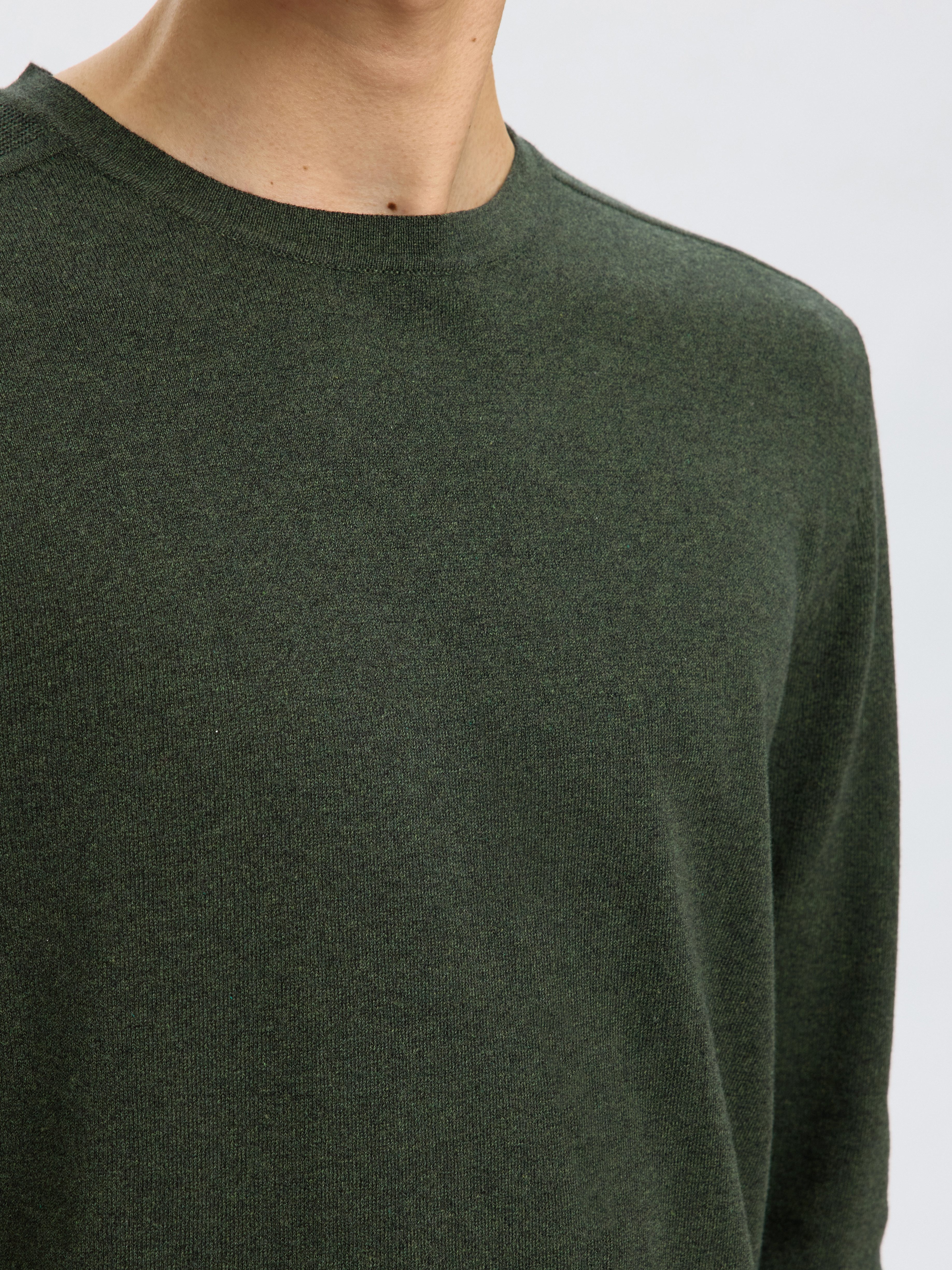 SELECTED HOMME Gebreide trui SLHBERG CREW NECK NOOS