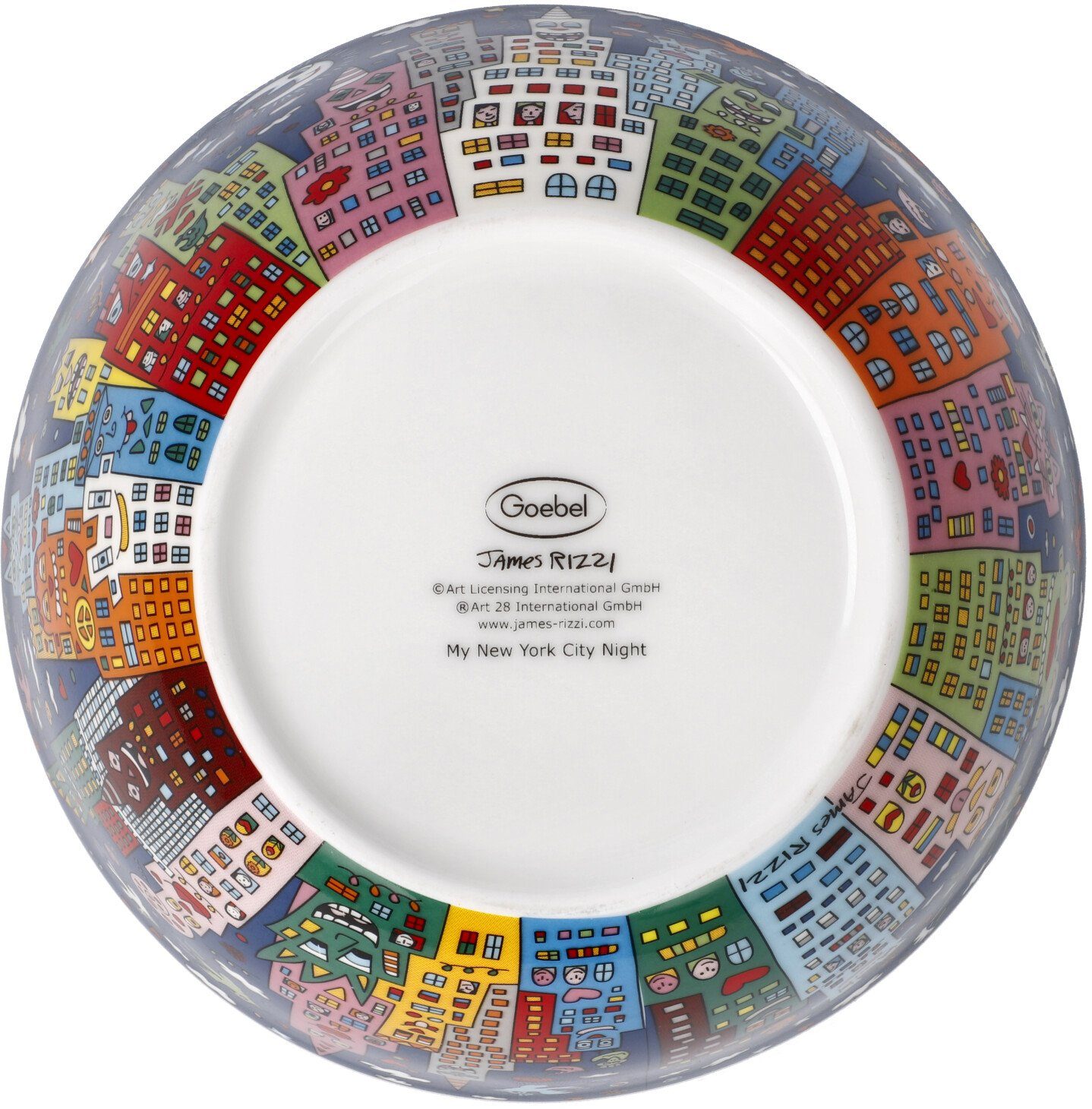 Goebel Decoratieve schaal Rizzi Pop Art, fijn bone china, James Rizzi - Mijn New York City Nacht