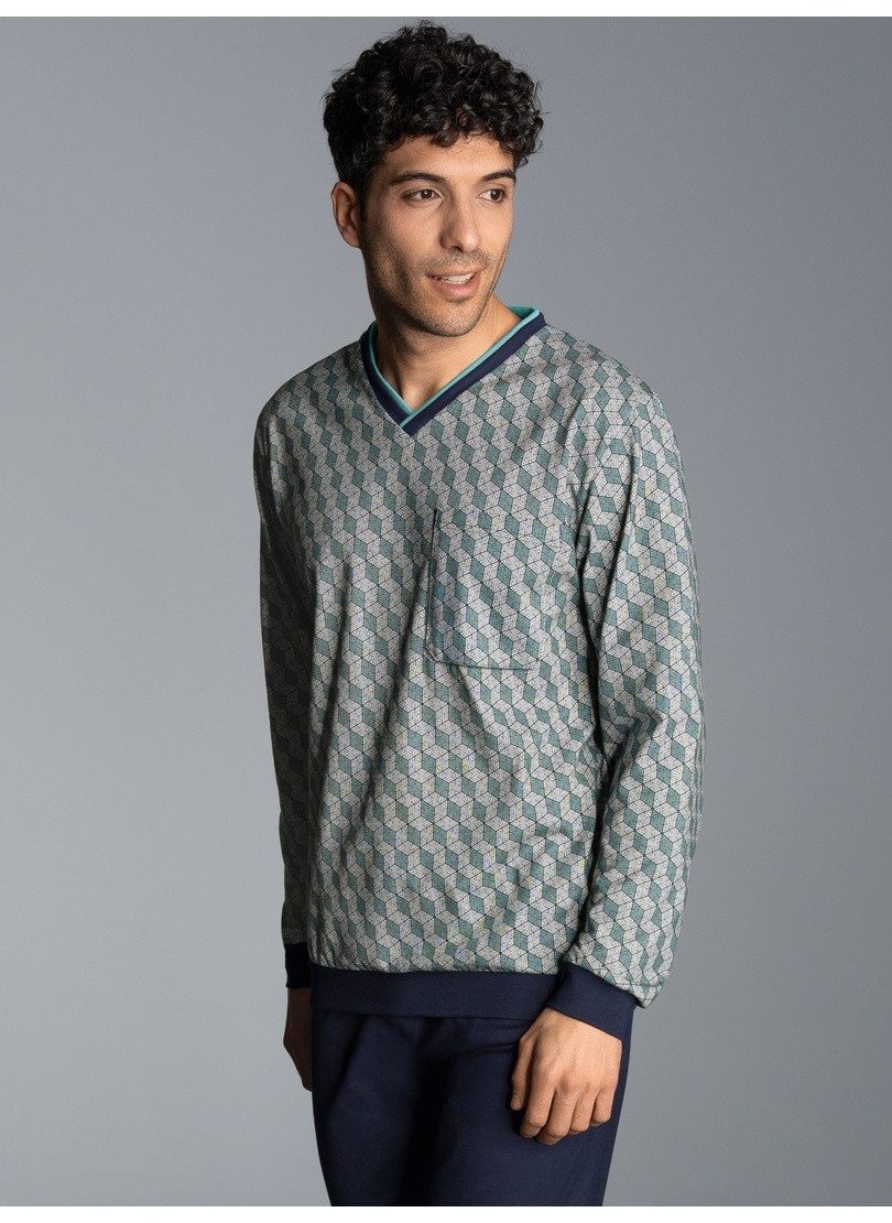 Trigema Pyjama TRIGEMA Pyjama-top met Allover-print (1-delig)