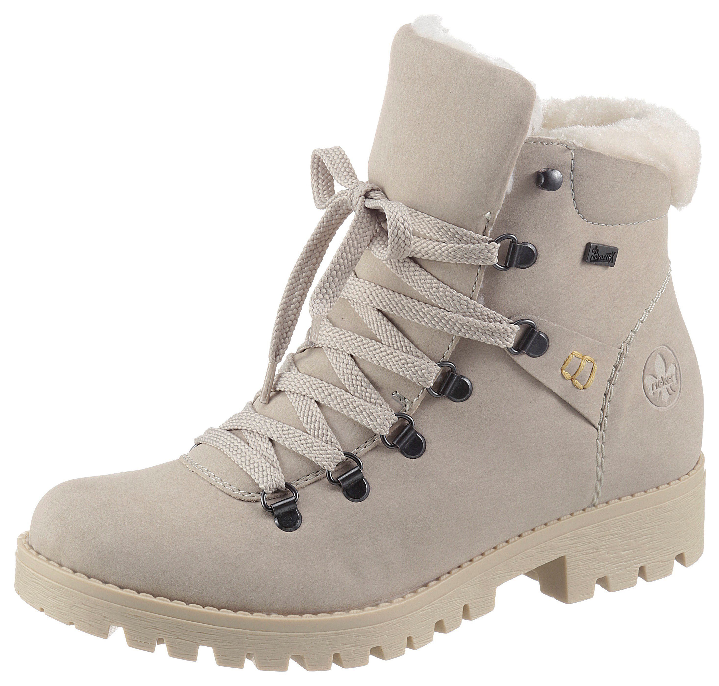 Rieker Winterlaarzen , veterschoenen, winterenkellaarsjes met rieker-tex uitrusting dames winterlaarsjes maat 36 EU beige