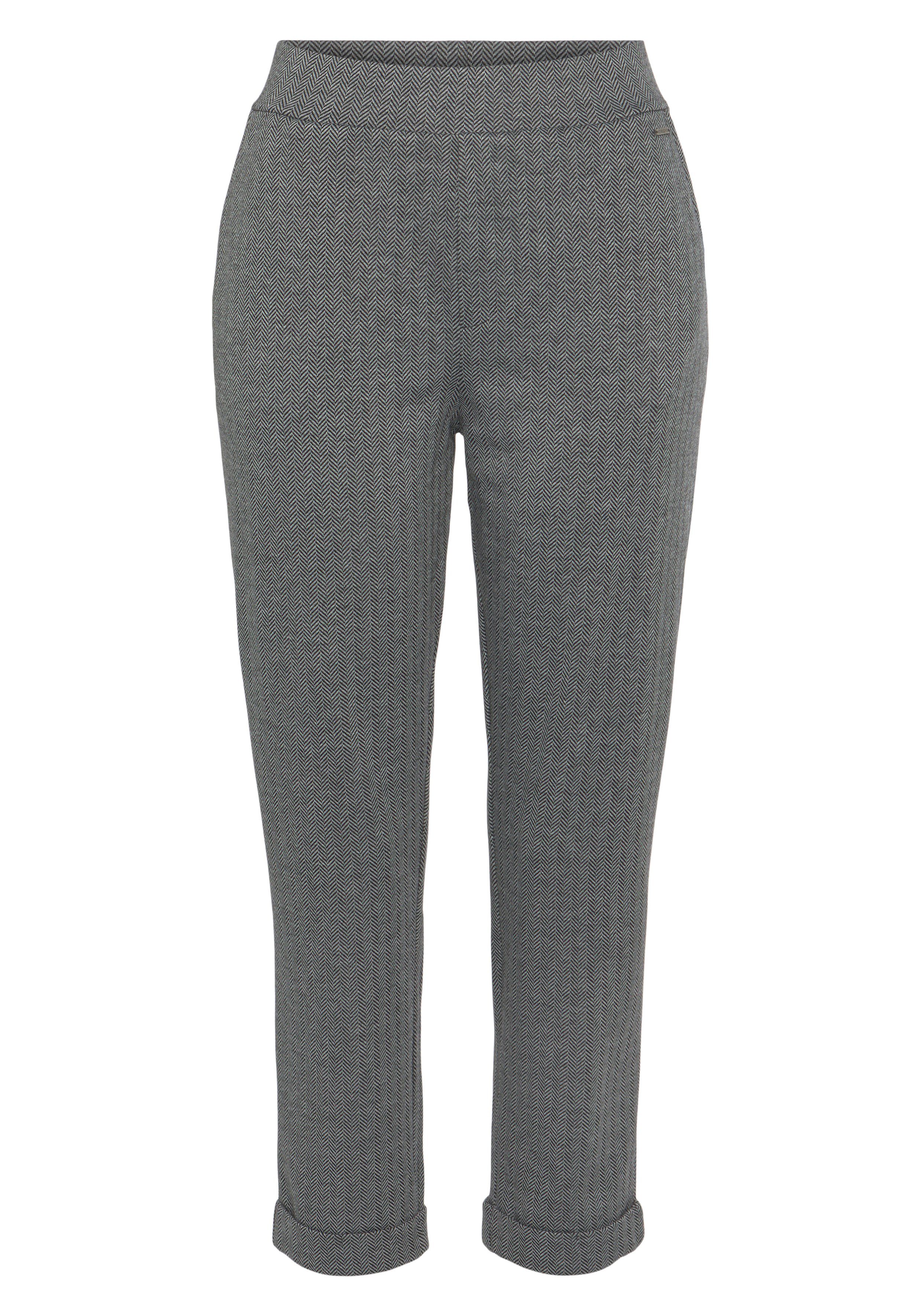 Herrlicher Jerseybroek HESTER met fijn visgraatpatroon