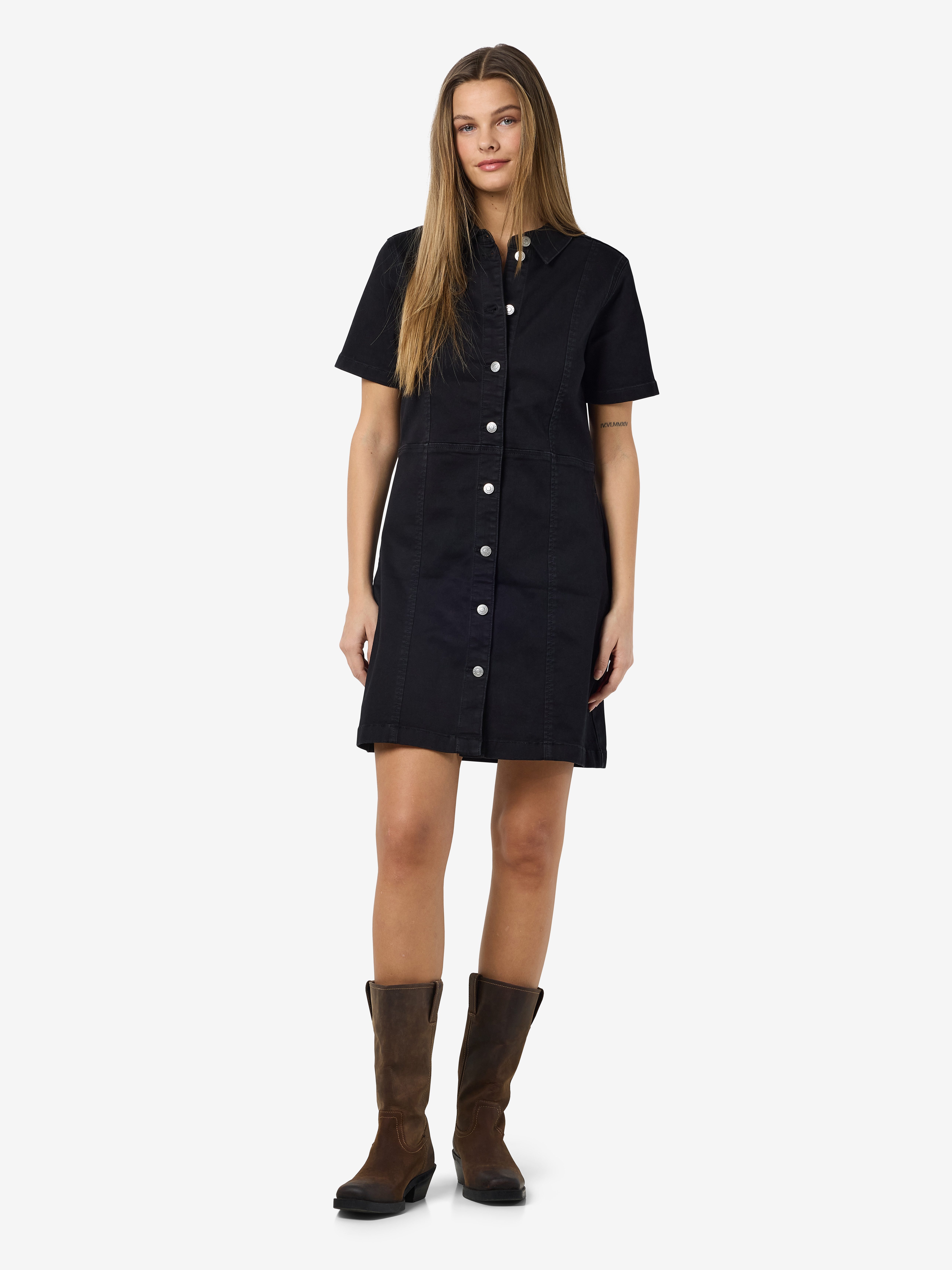 Noisy may Jeans jurk NMNISA S/S SLIM DENIM DRESS VI526BL NOOS