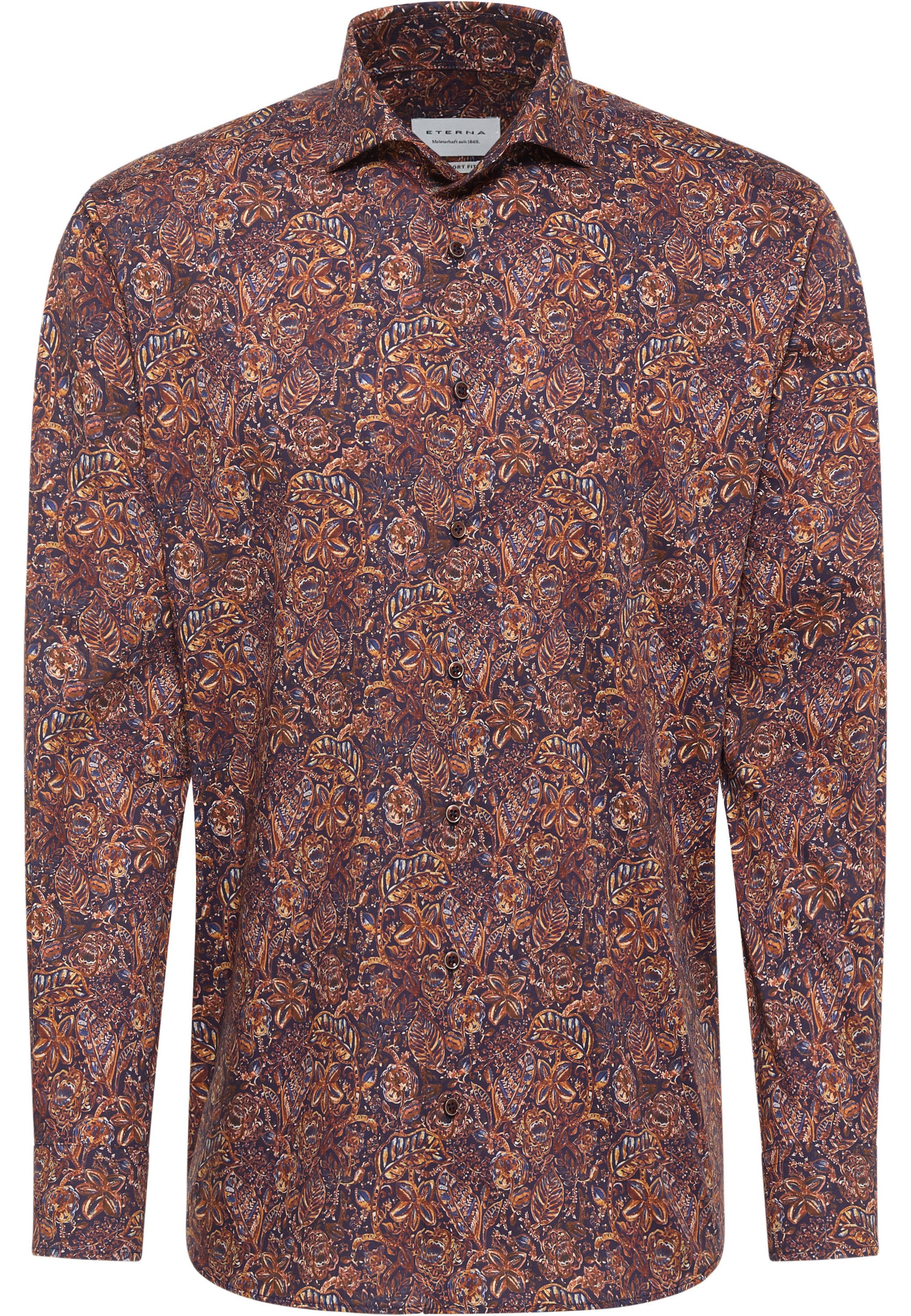 Eterna Overhemd met lange mouwen Comfort fit NON IRON (strijkvrij)