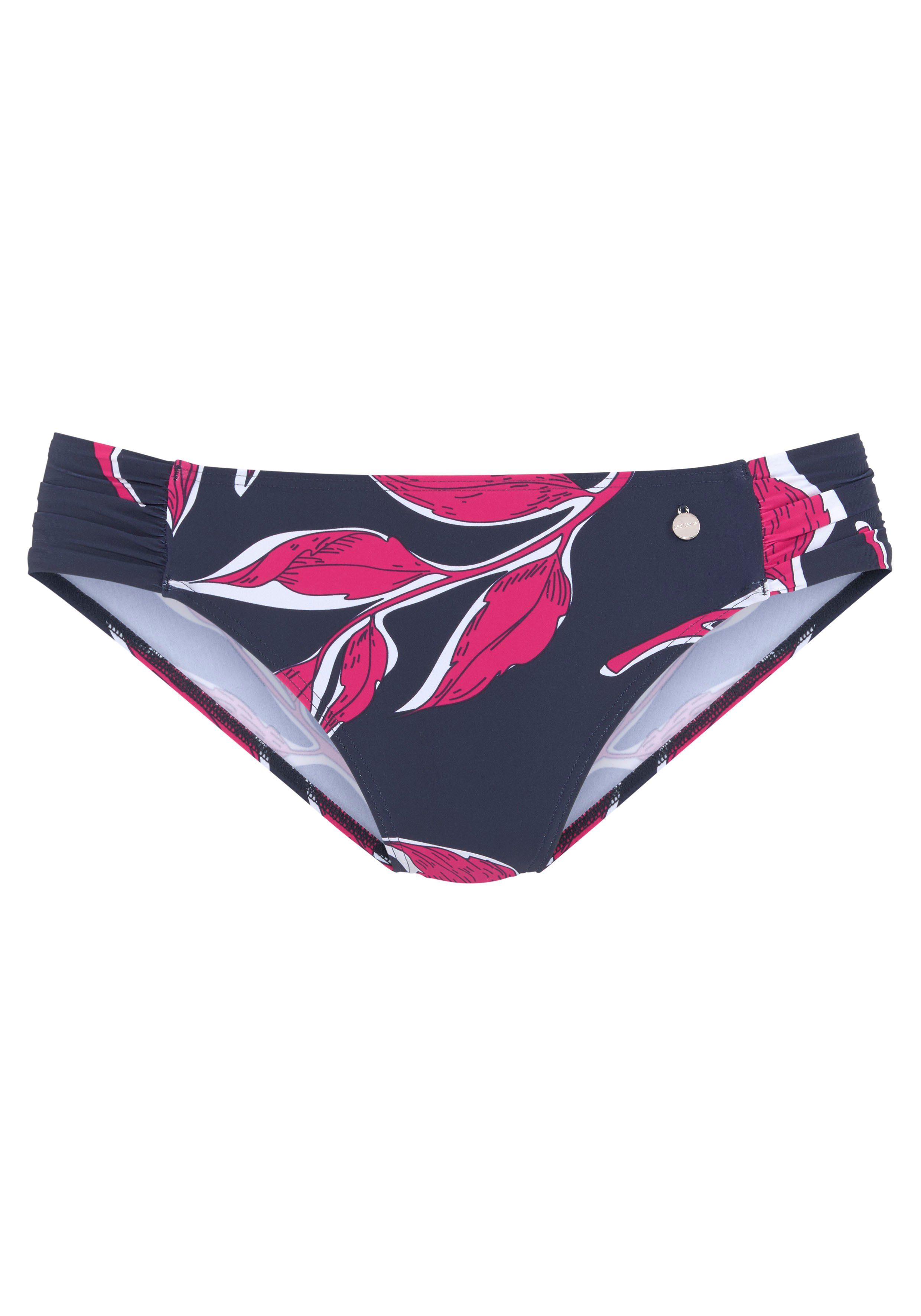 Lascana Bikinibroekje Cataleya met aangerimpelde inzetten