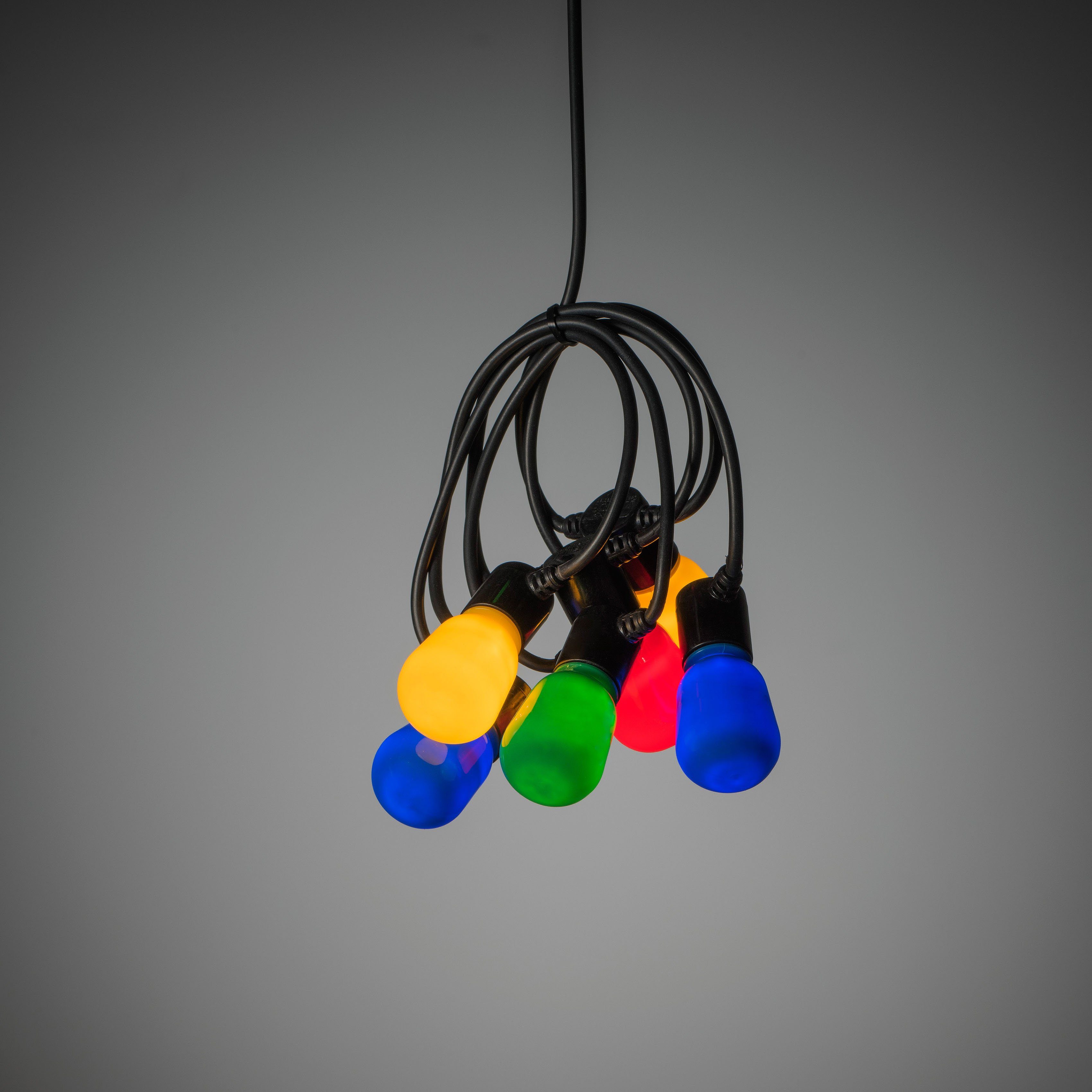 KONSTSMIDE Led-lichtsnoer Led biertuinverlichting, opaal, 20 veelkleurige lampen / 40 warmwitte dioden (1 stuk)