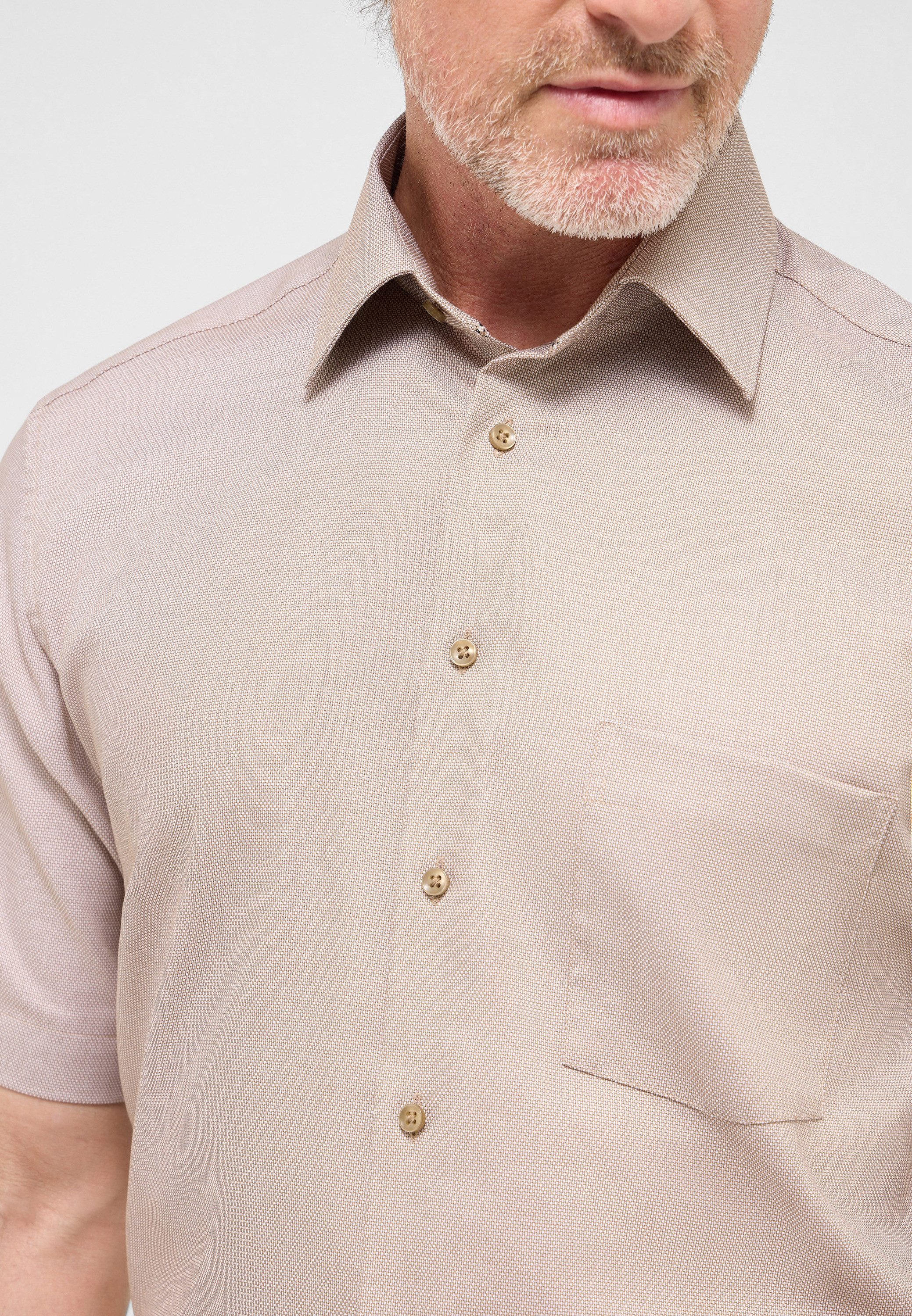 Eterna Overhemd met korte mouwen MODERN FIT NON IRON (strijkvrij)