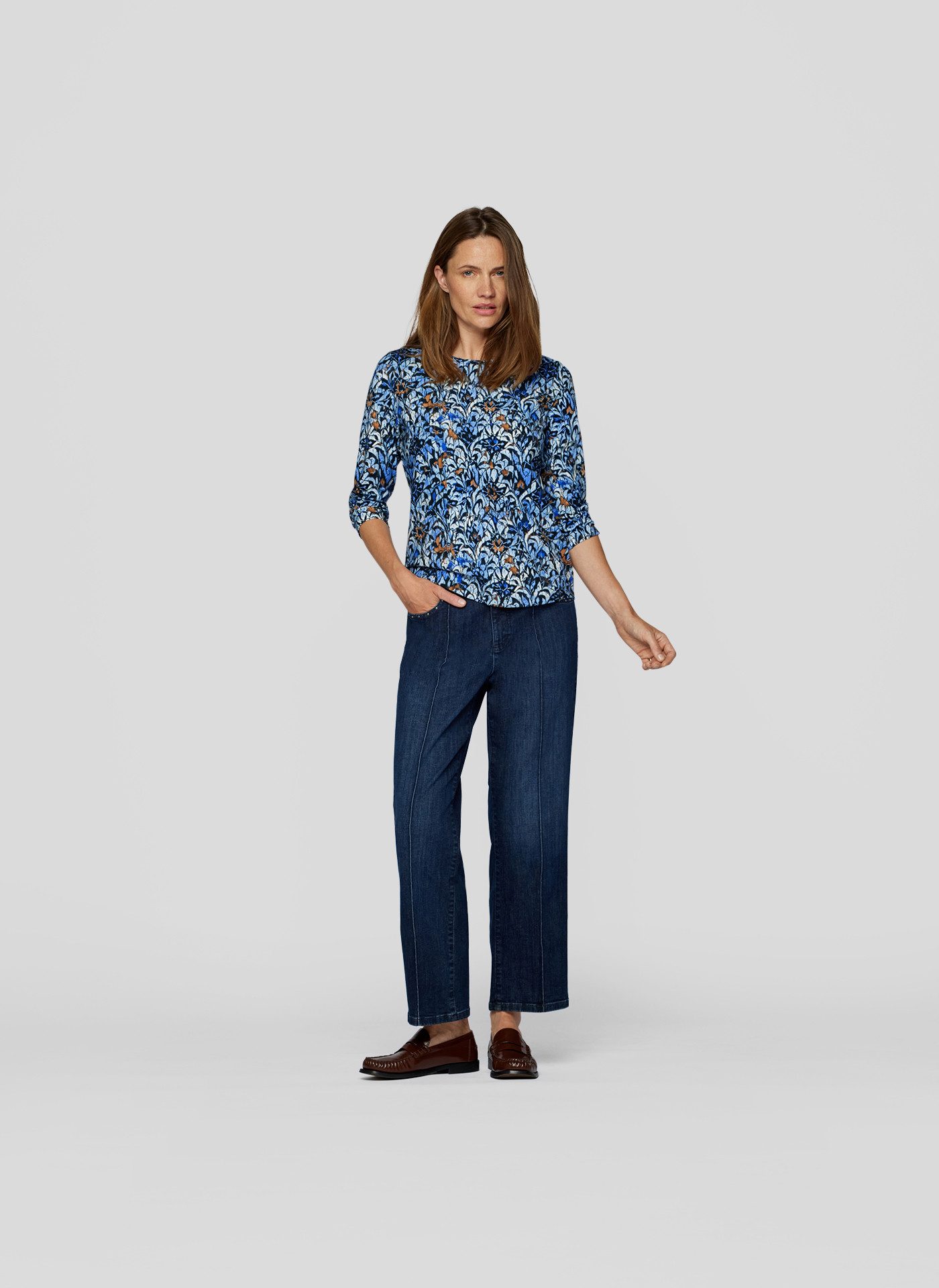 Rabe Shirt met 3/4 mouwen met gebloemde all-over print