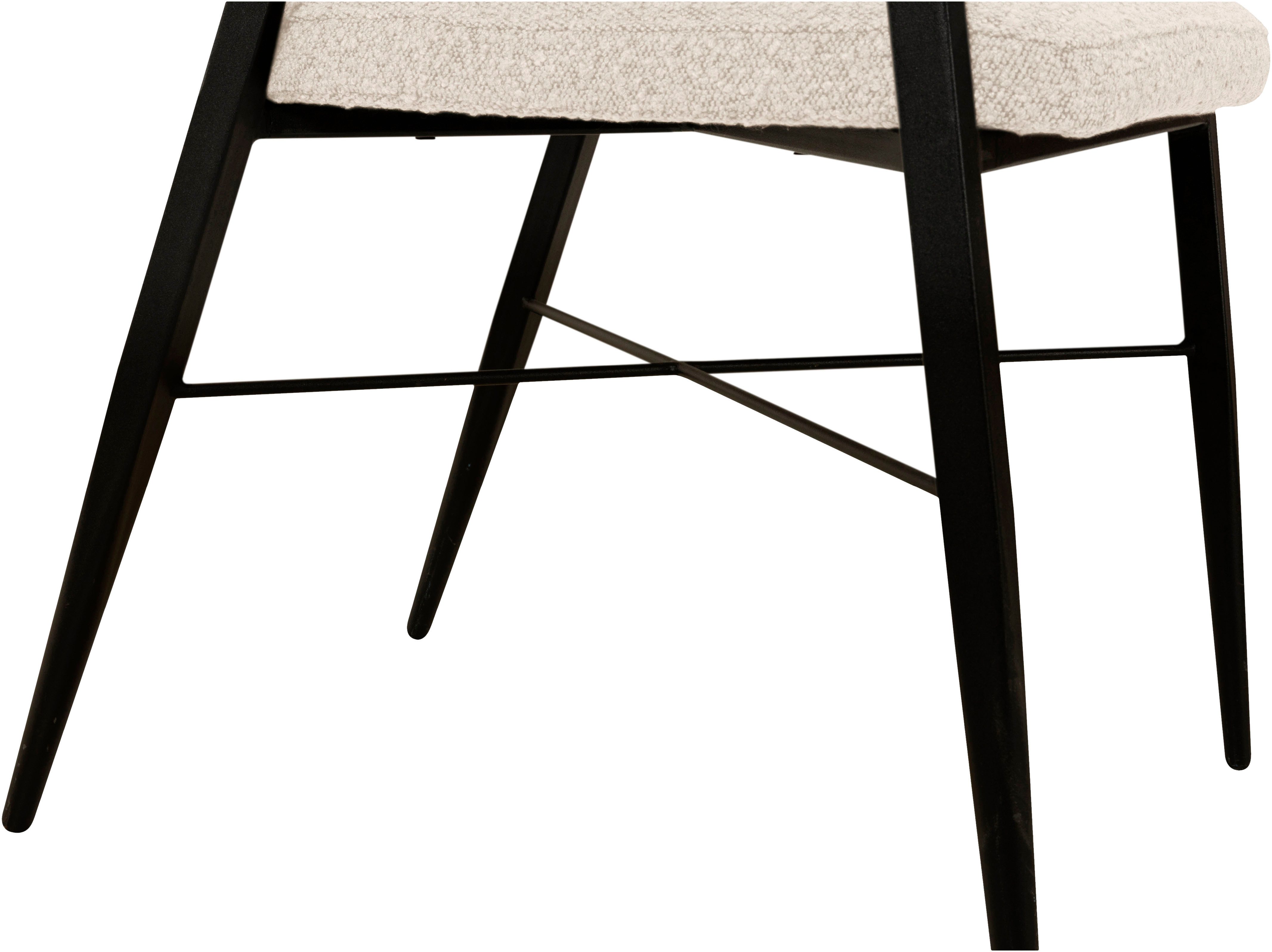 OMG Design Stoel met armleuningen Roma comfortabele eetkamerstoel, gestoffeerde stoel met bouclé bekleding