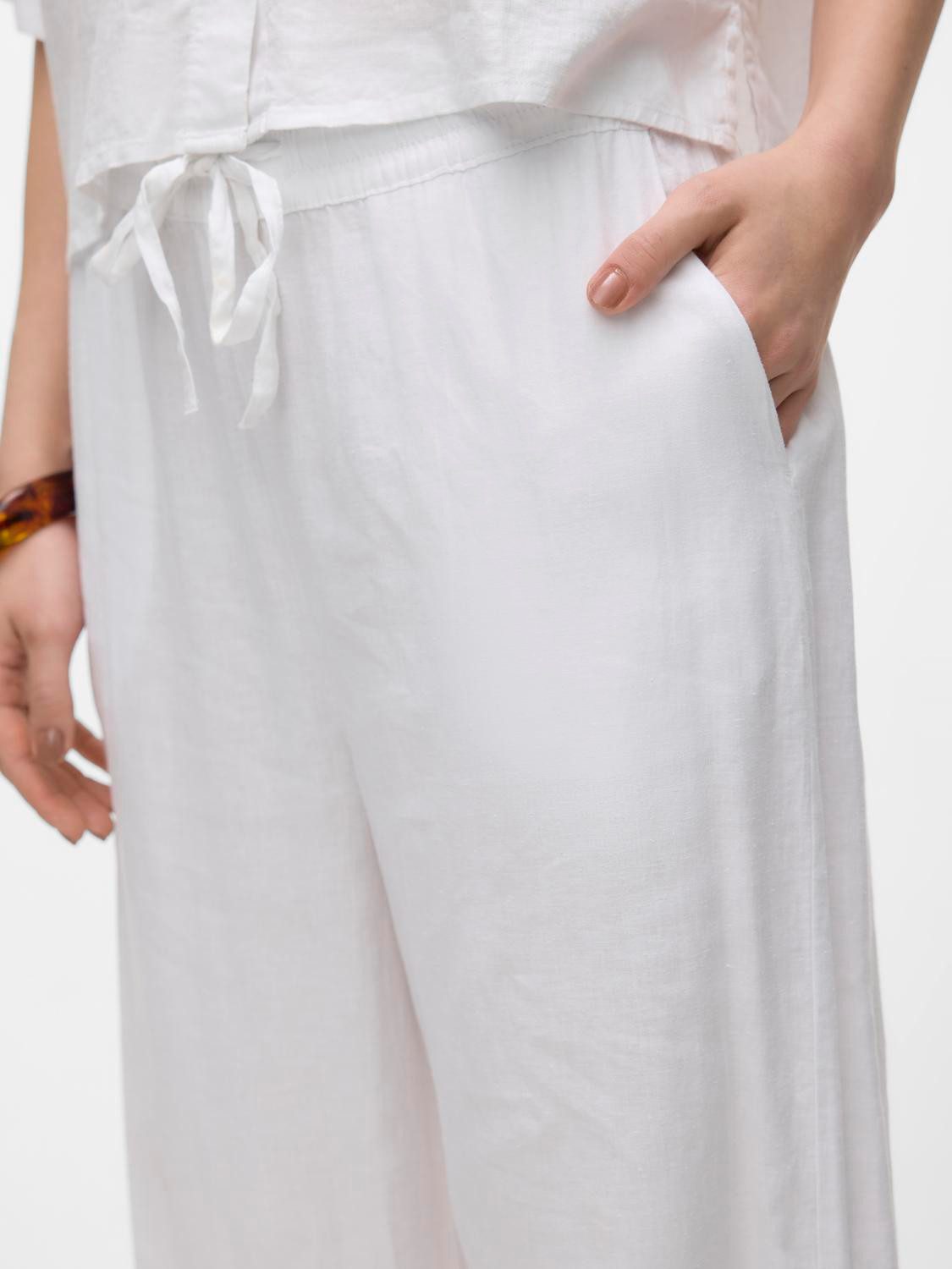 Vero Moda Comfortbroek VMLINN LINEN PANTS WVN NOOS