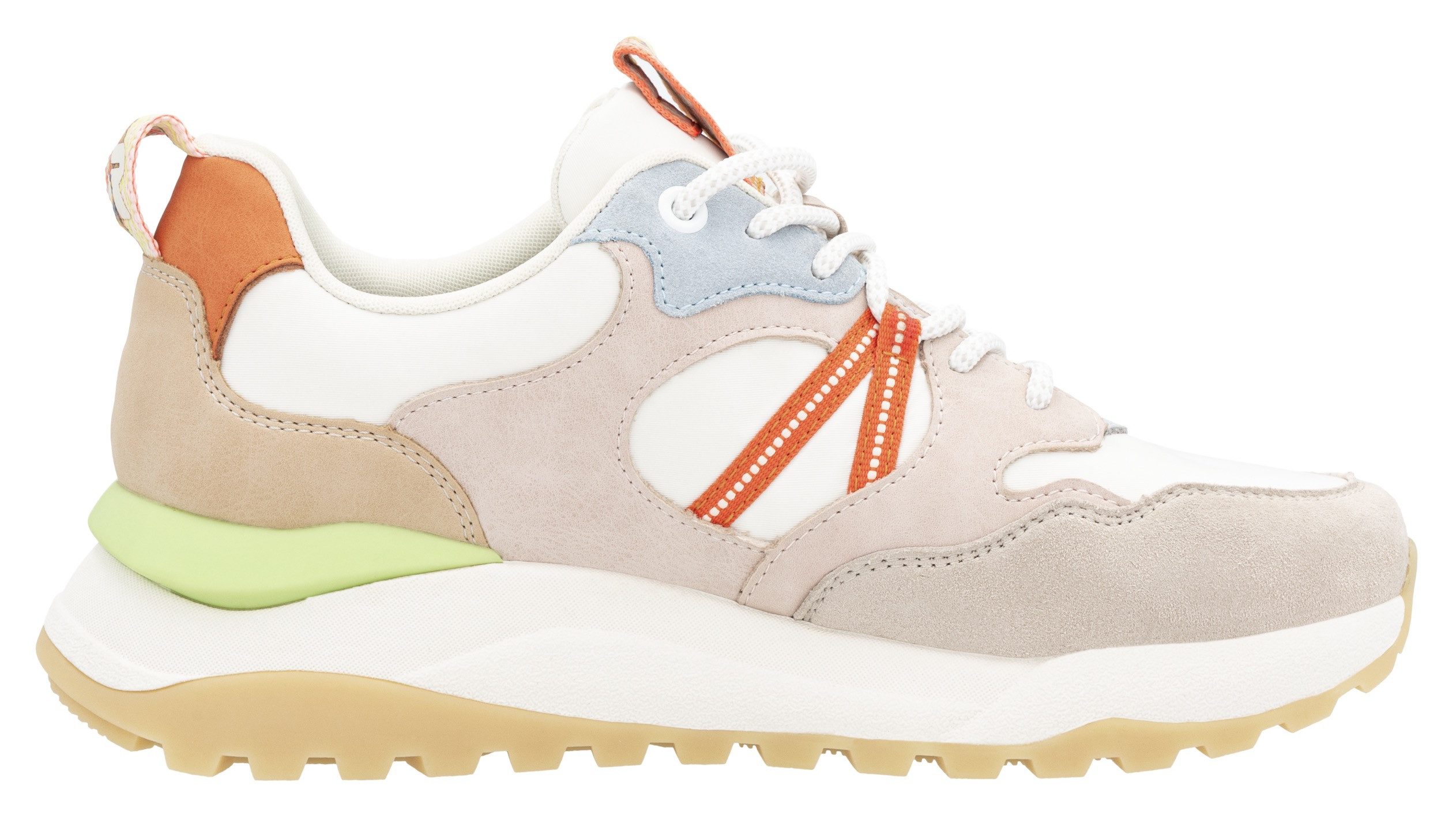 RIEKER Sport Sneakers met sleehak Bel Air vrijetijdsschoen, lage schoen, veterschoen met uitneembaar voetbed