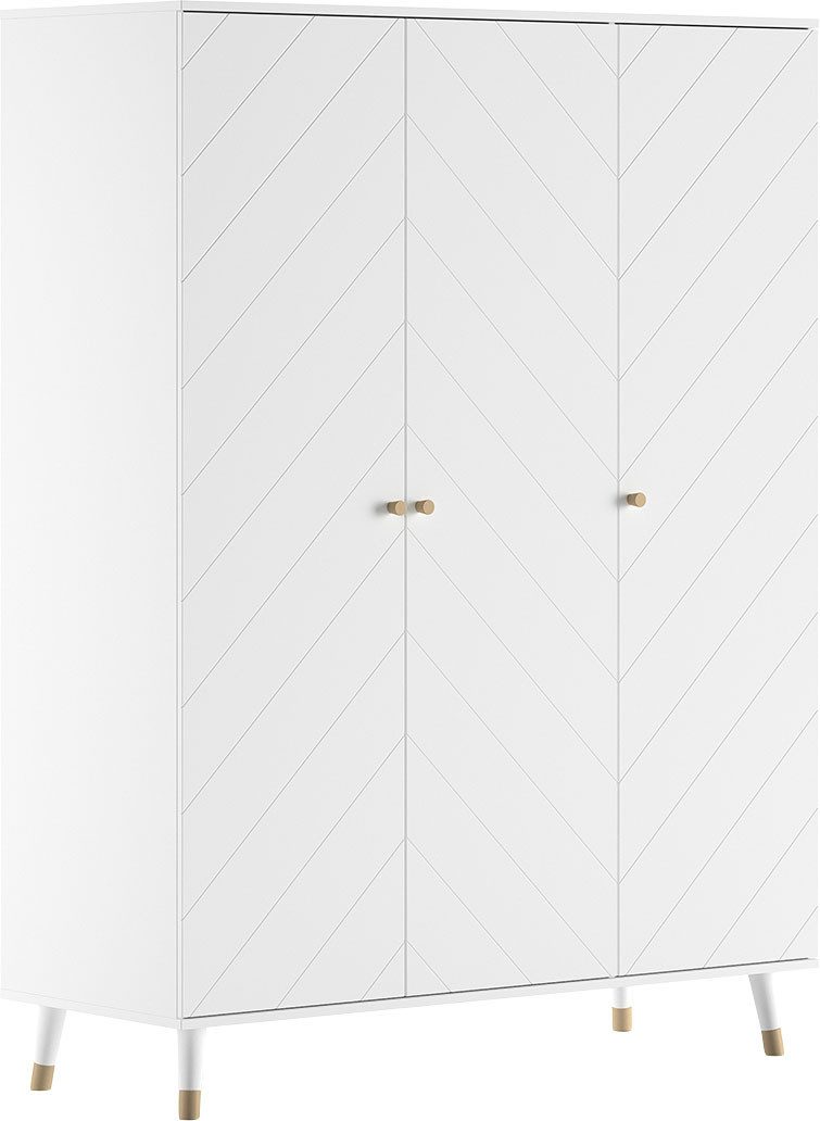 Vipack Babymeubelset 4-delig biedt alles voor uw kinderkamer, afwerking satin wit gelakt