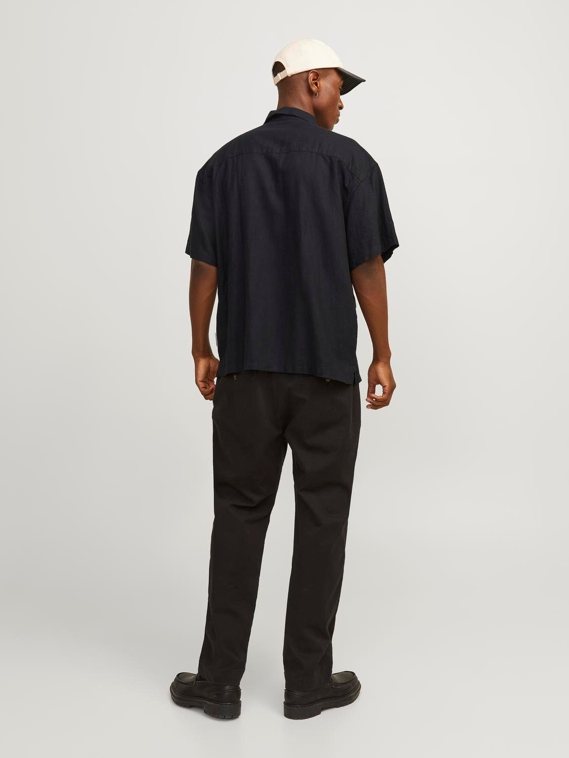 Jack & Jones Overhemd met korte mouwen JORFARO LINEN OVERSIZED SHIRT SS SN