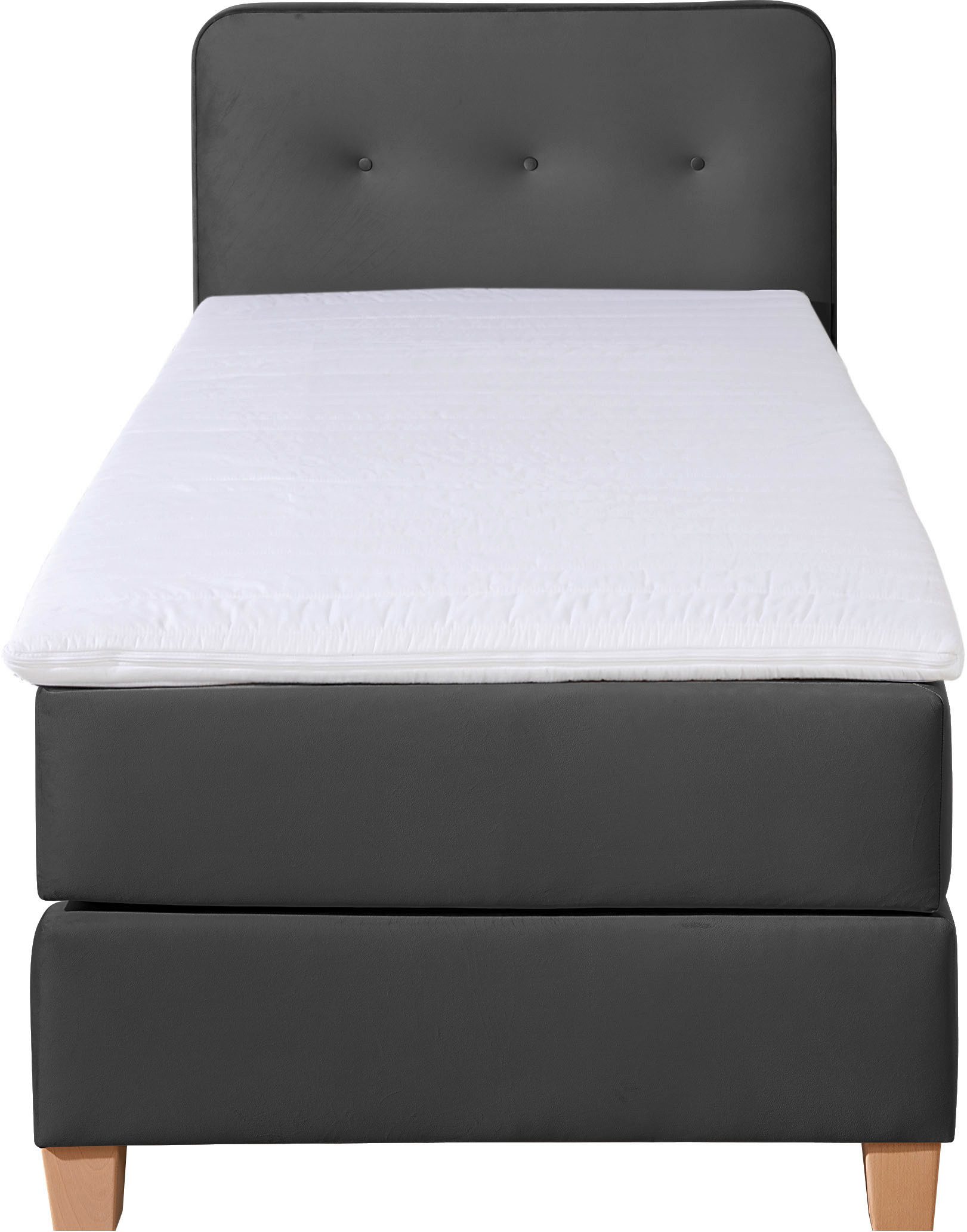 Home affaire Boxspring Fargo inclusief topper, in 3 soorten matrassen, in fluweel of structuurstof