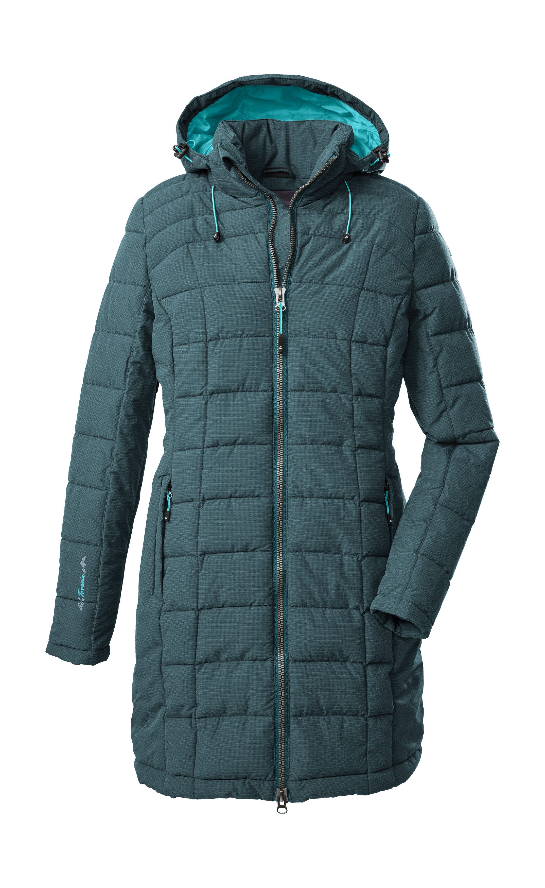 Killtec Gewatteerde jas Skane WMN Quilted PRK Moderne parka van killtec: warm, water- en winddicht, ademend dames donsjassen maat 50 groen