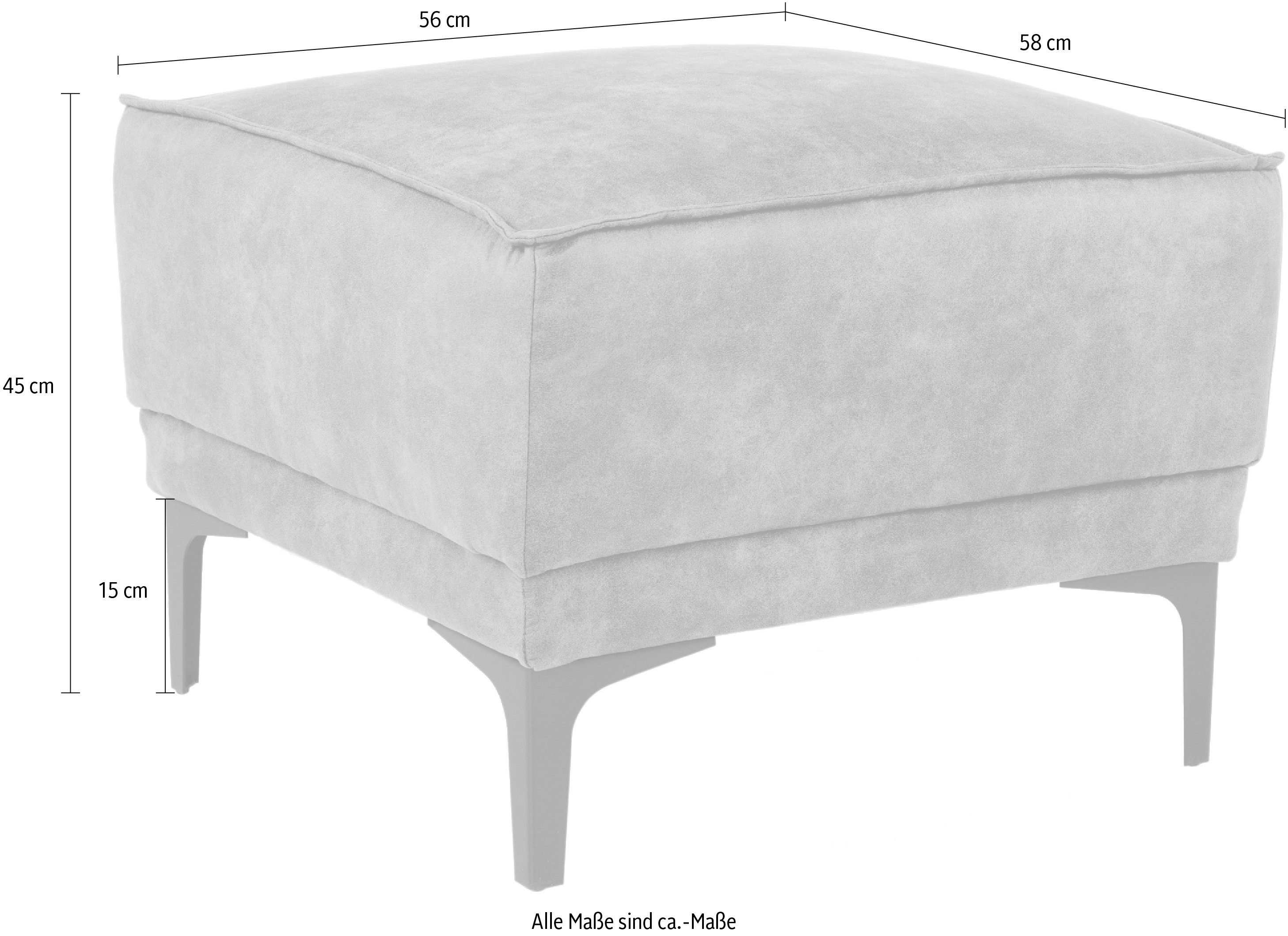 Places of Style Hocker Oland passend bij de serie oland, scandinavisch design, metalen poten