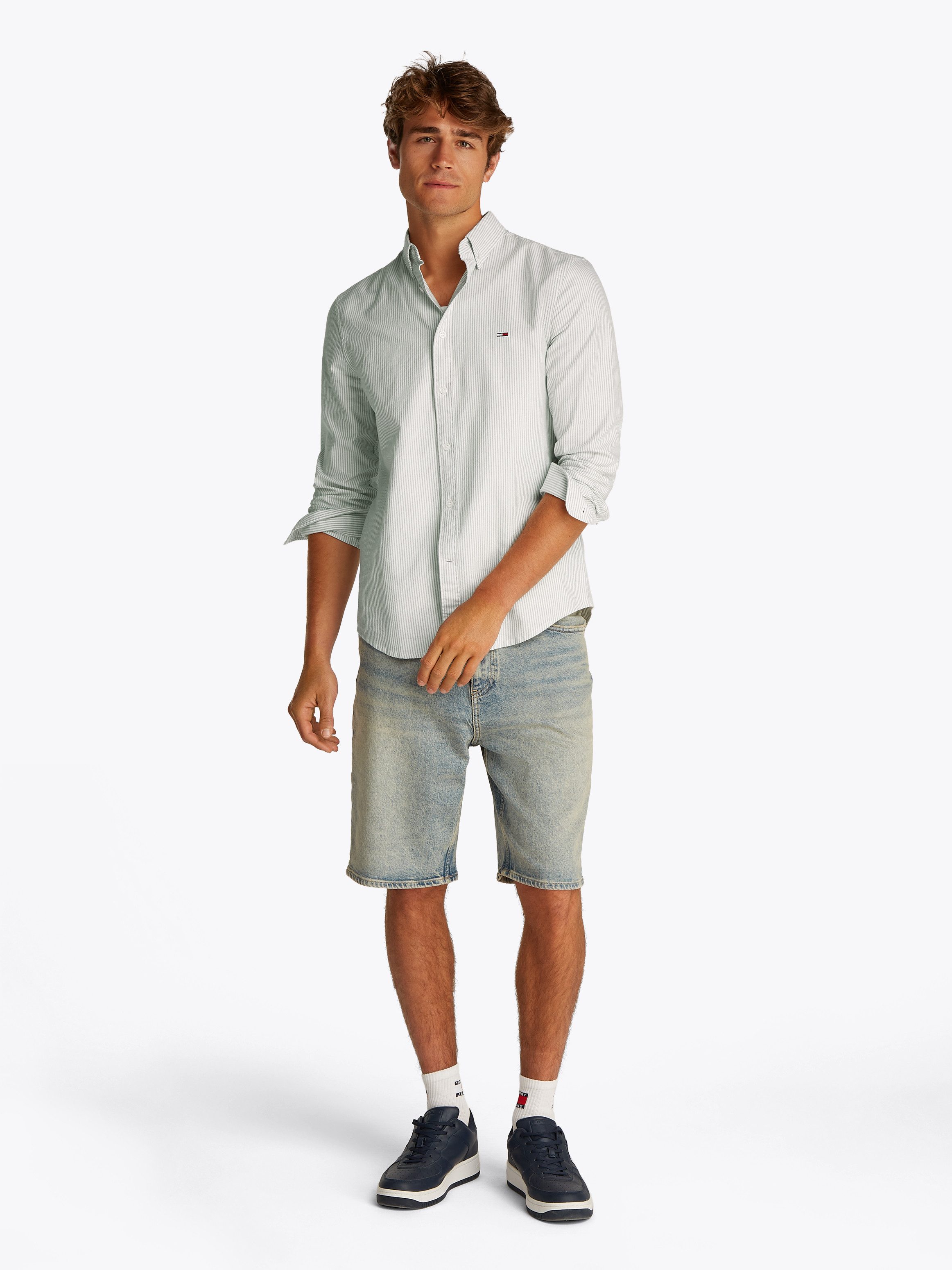 TOMMY JEANS Overhemd met lange mouwen TJM SLIM STRIPE OXFORD SHIRT EXT