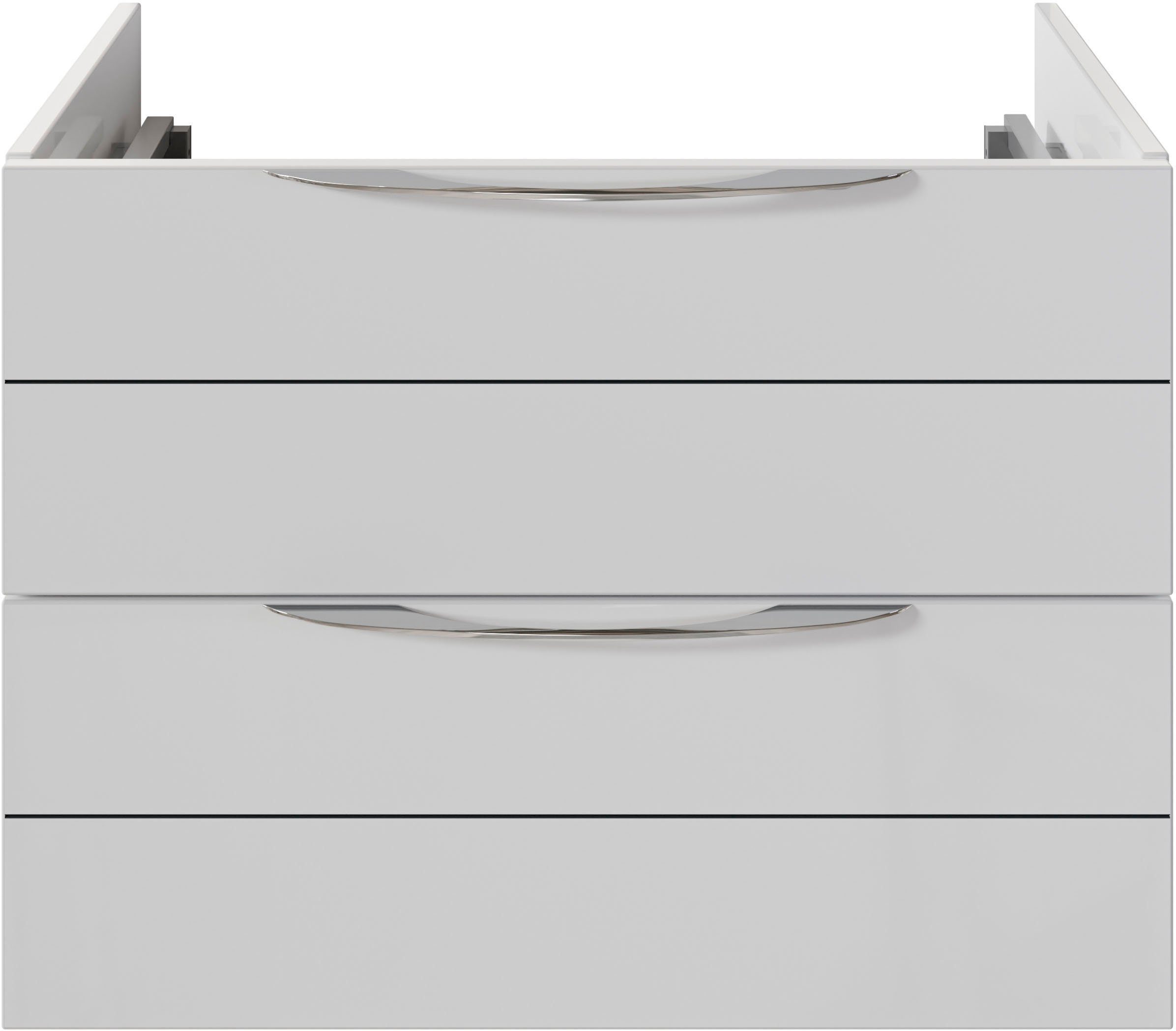 Saphir Wastafelonderkast Serie 6025 mineraalmarmeren wastafel met onderkast, 67 cm breed (2-delig)