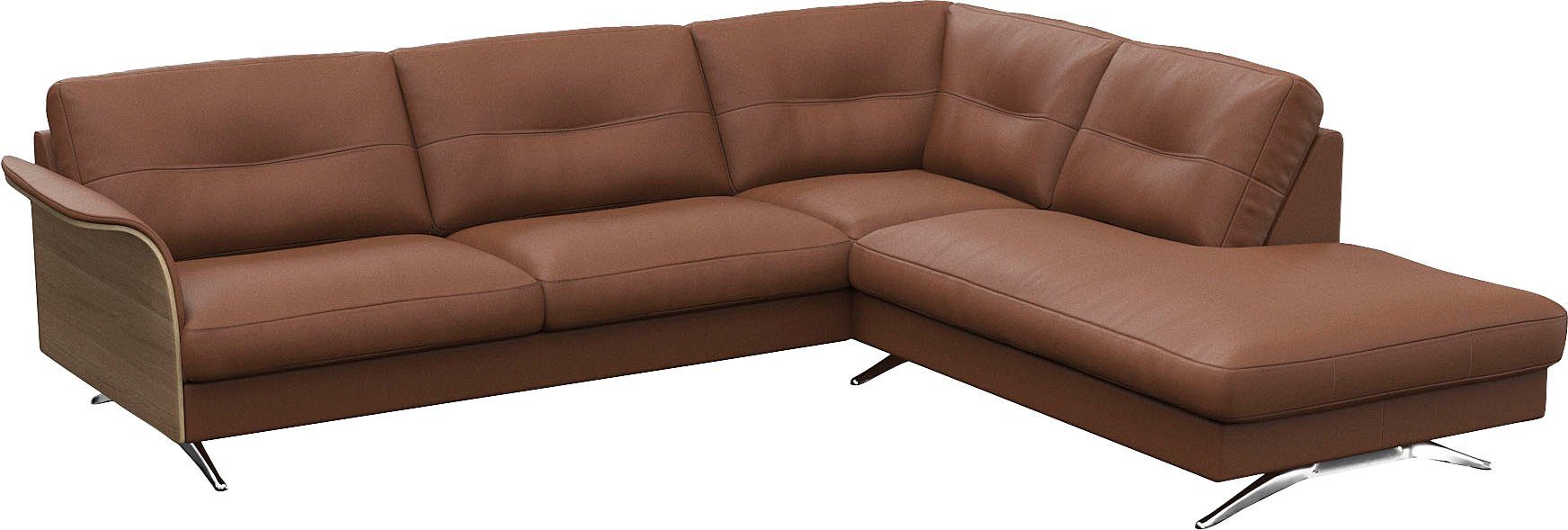 FLEXLUX Hoekbank Glow, super comfortabel door hoogwaardige zitconstructie met binnenvering, L-vorm