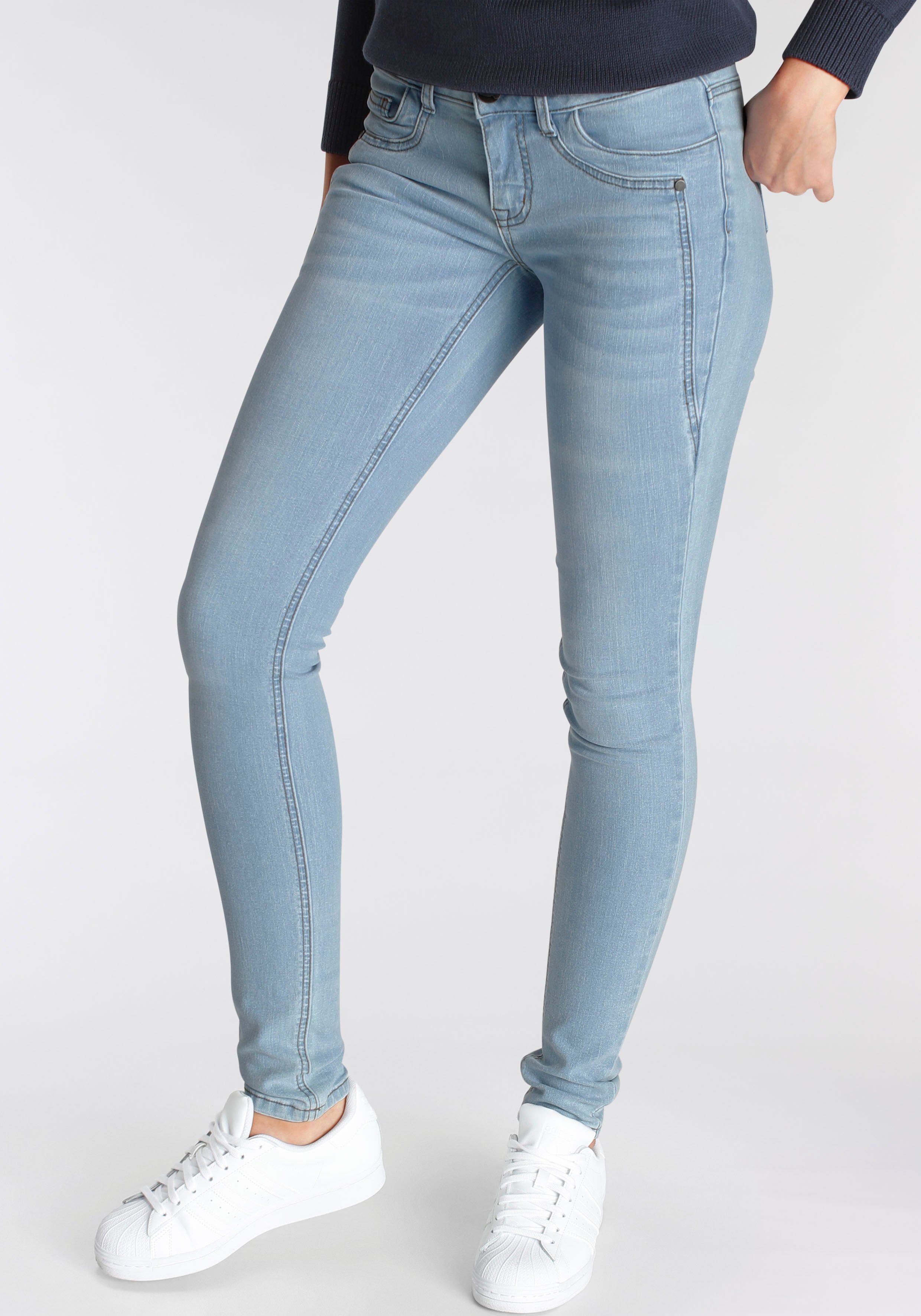 Arizona Skinny fit jeans Met geren