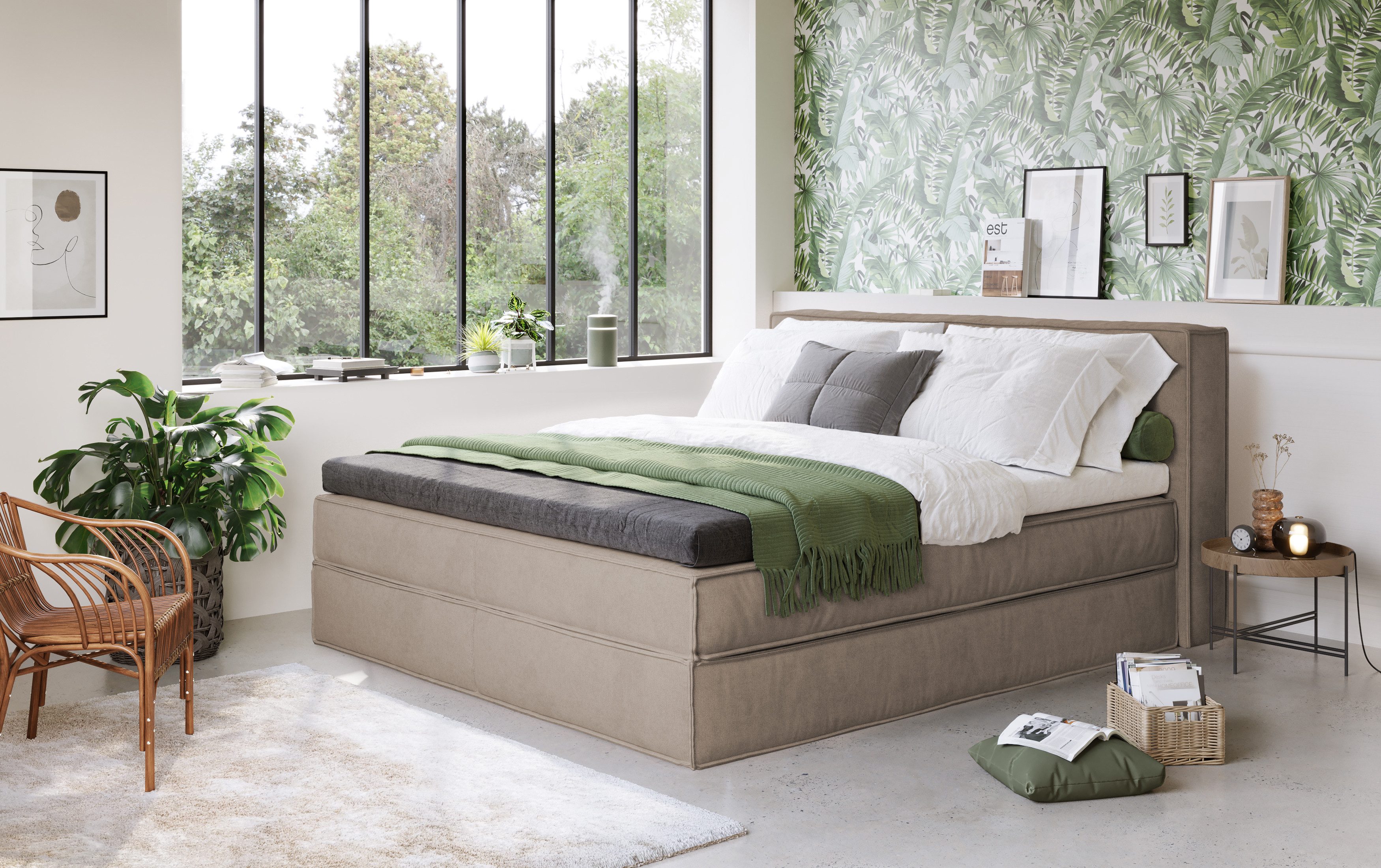 Home affaire Boxspring Sacy Boxbed incl. topmatras, 2 matrassen, hardheden H2, H3 en H4 naar keuze