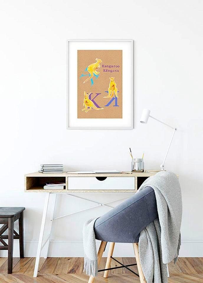 Komar Wanddecoratie ABC animal K Wanddecoratie - zonder lijst (1 stuk)