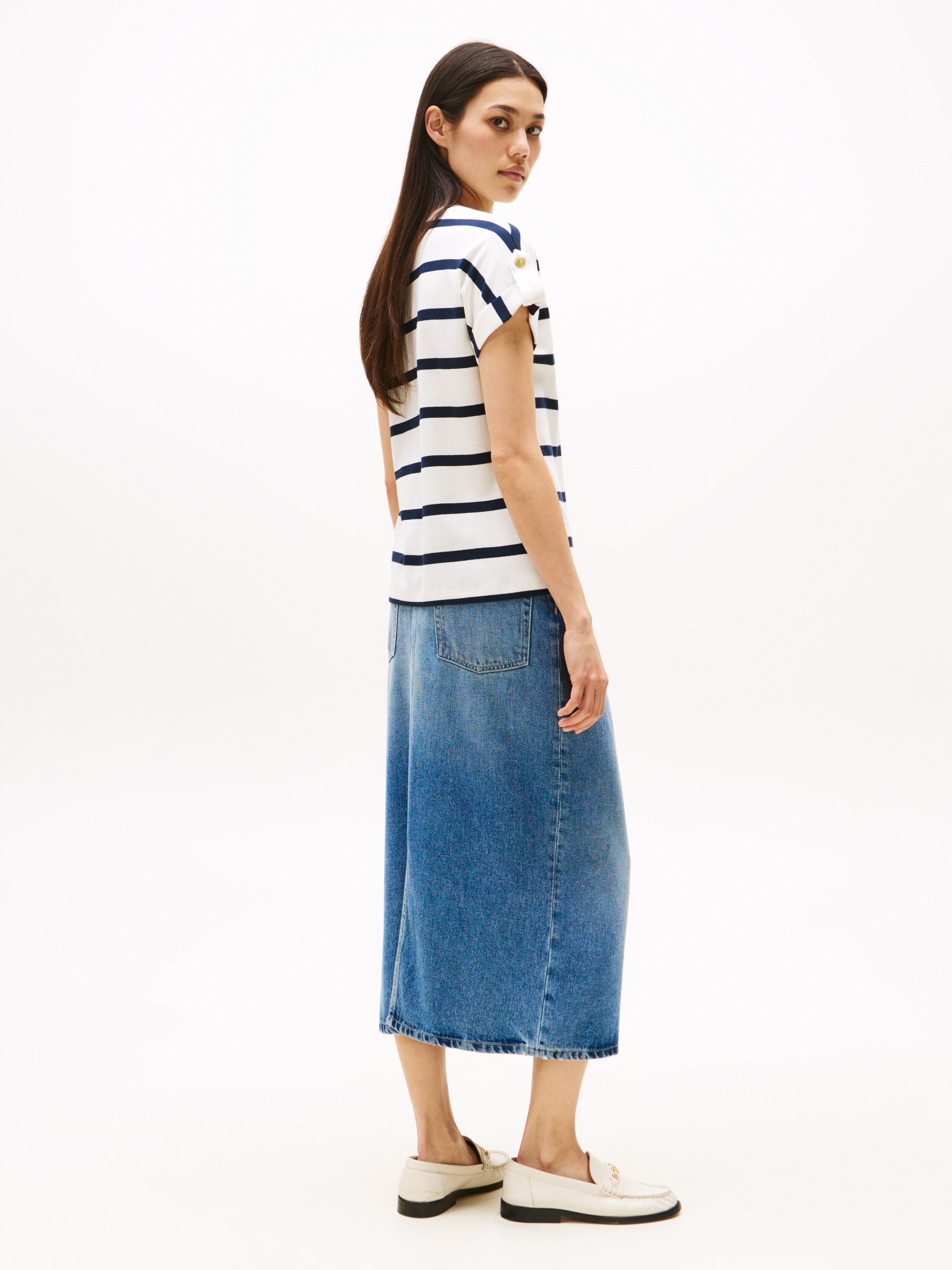 Tommy Hilfiger Shirt met korte mouwen GOLD BUTTON MDRN C-NK SS TEE